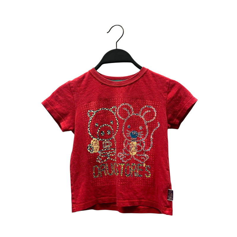 DRUG STORES/T-Shirt/XS/Cotton/RED/