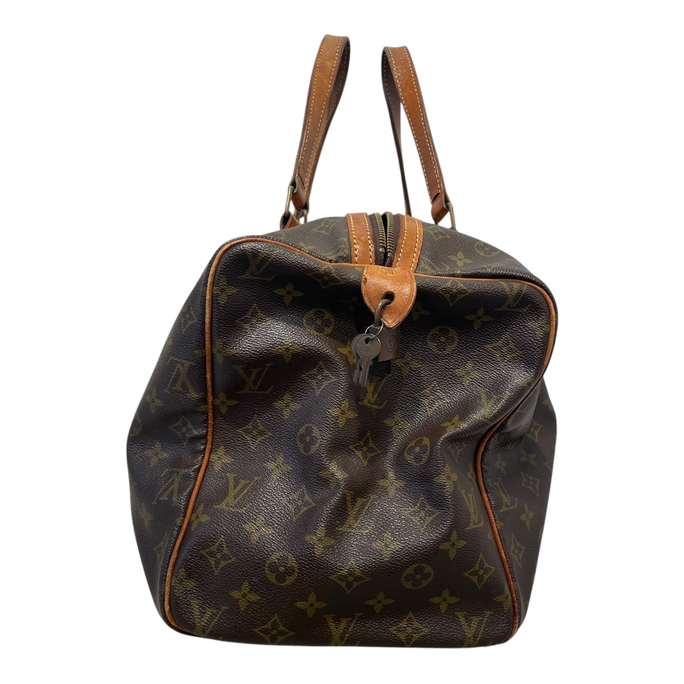 LOUIS VUITTON/Luggage/Monogram/Leather/BRW/Keepall view 5