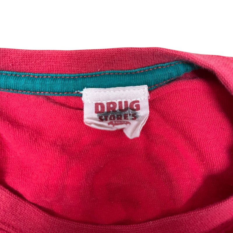 DRUG STORES/T-Shirt/XS/Cotton/RED/