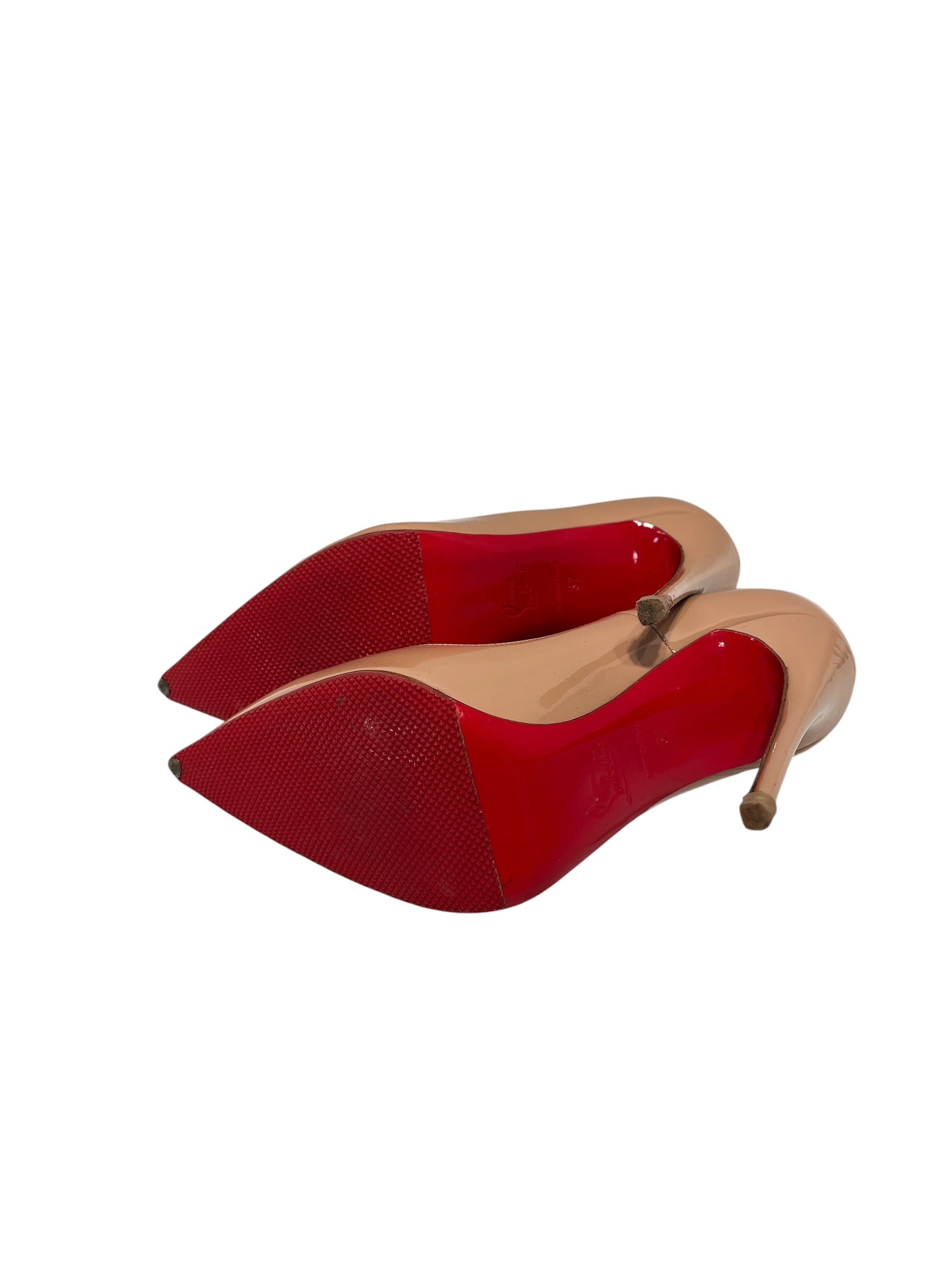 Christian Louboutin/Heels/EU 37/Leather/BEG/Patent So kate 120 view 3