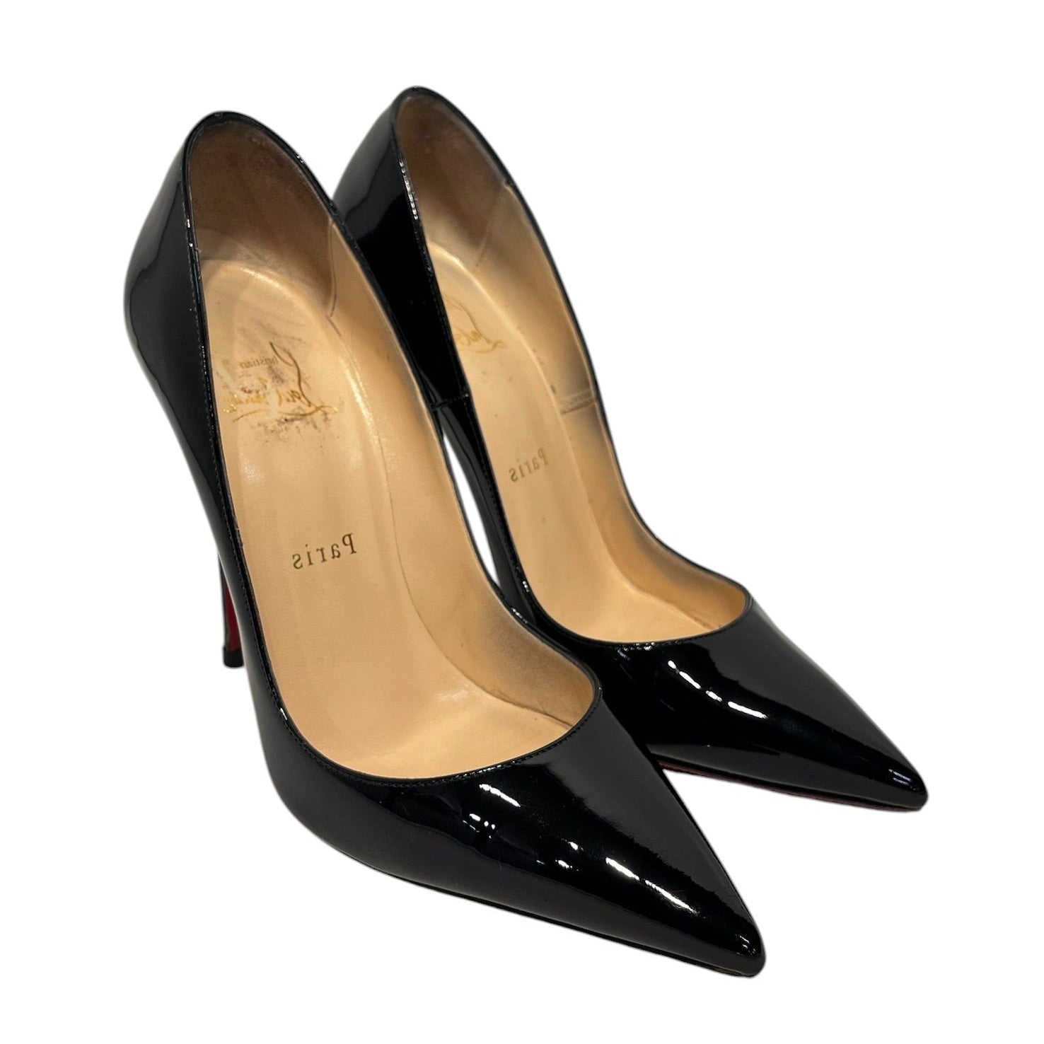 Christian Louboutin/Heels/EU 37.5/Leather/BLK/Patent leather Kate 120 view 1