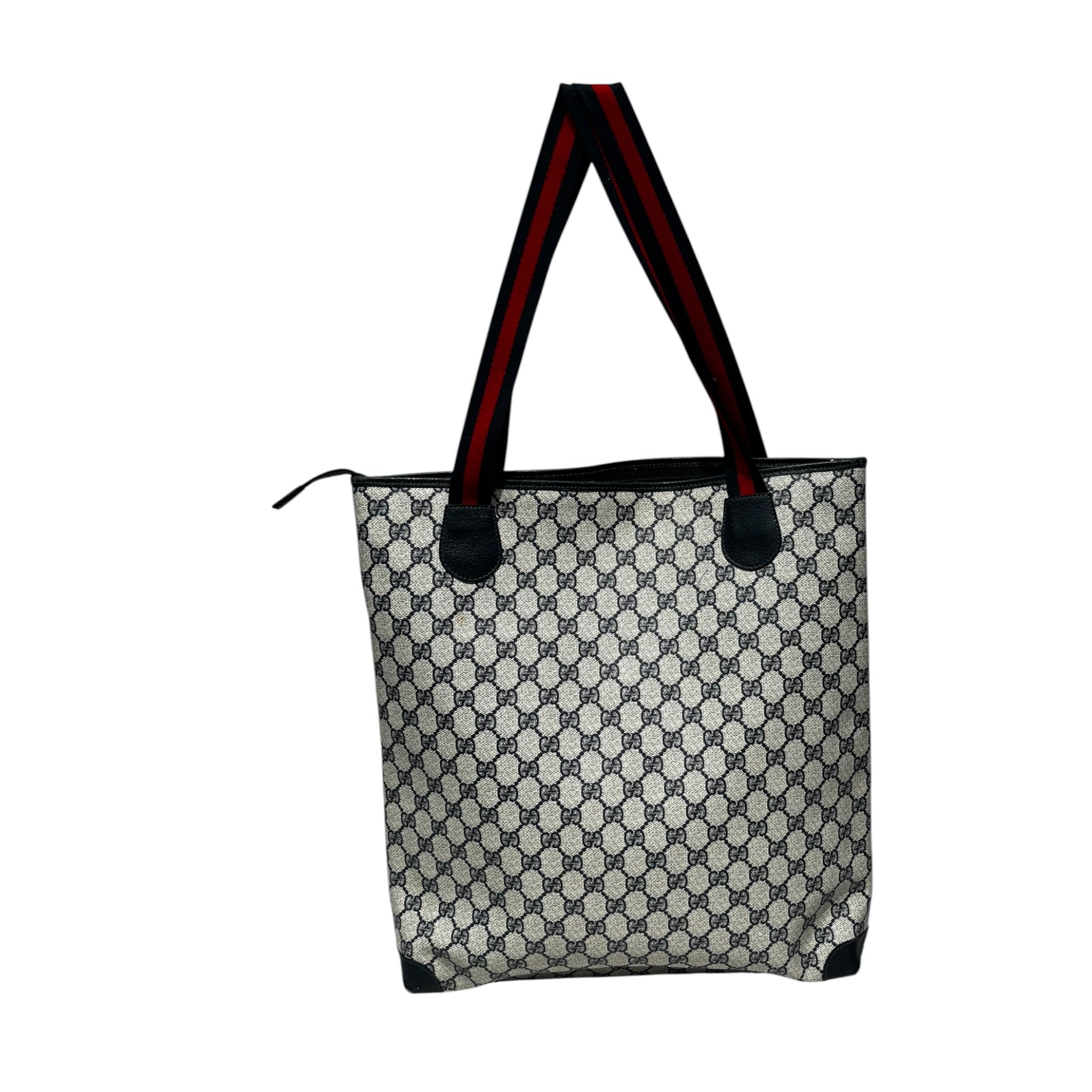 GUCCI/Tote Bag/Monogram/Leather/NVY/vintage view 2