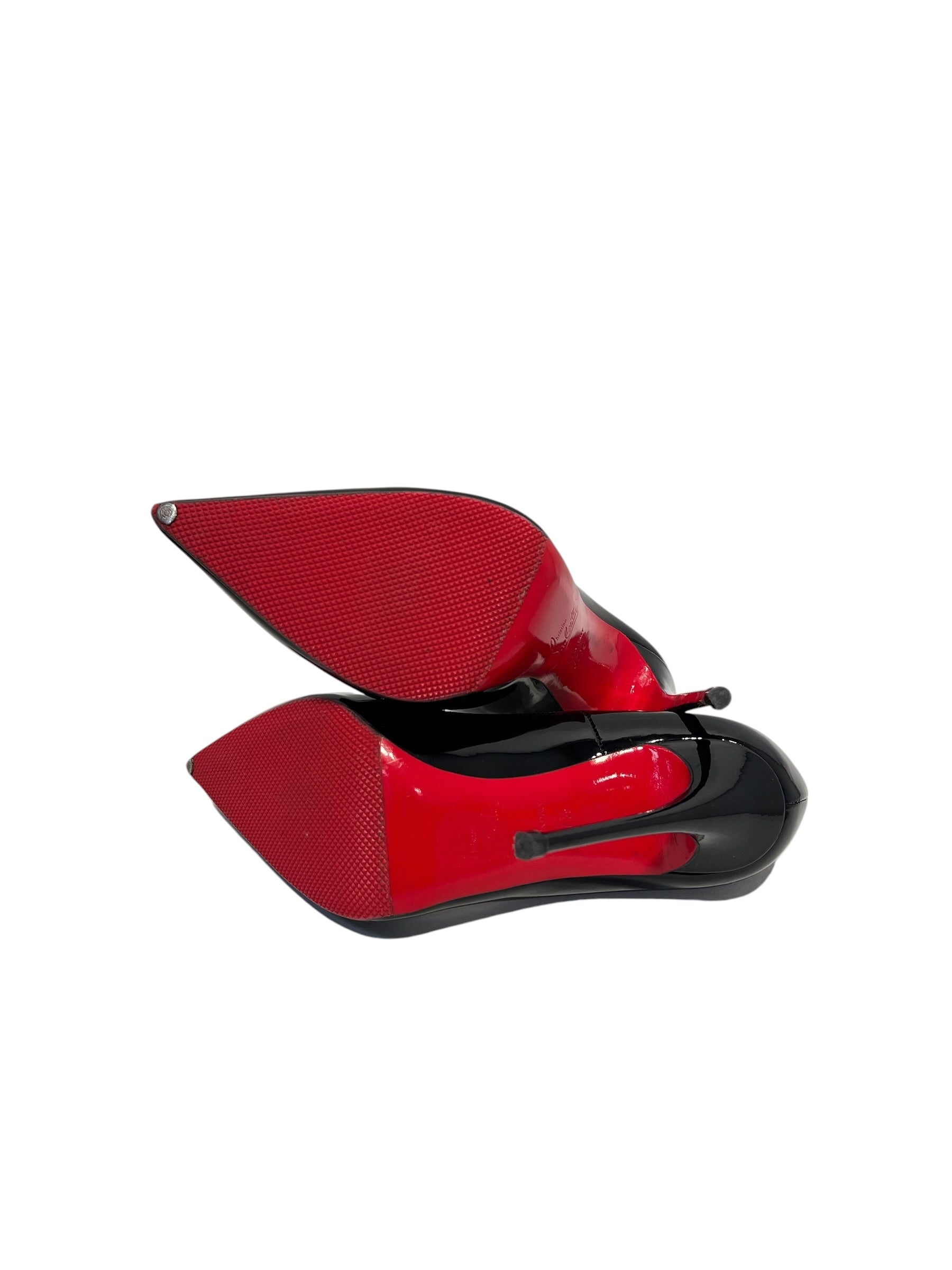 Christian Louboutin/Heels/EU 37.5/Leather/BLK/Patent leather Kate 120 view 3