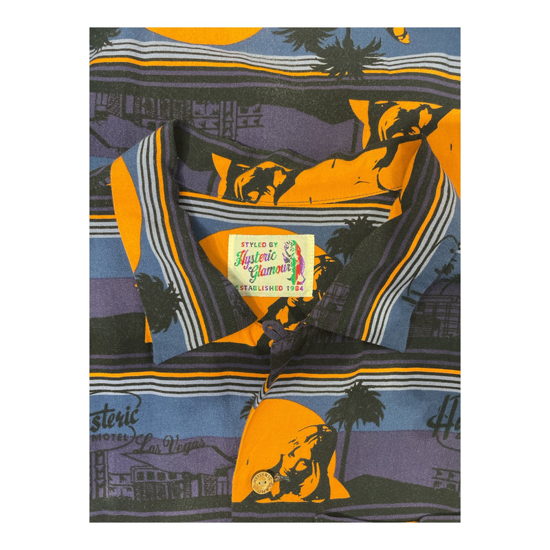 HYSTERIC GLAMOUR/SS Shirt/FREE/Multicolor/Rayon/All Over Print/0132AH06