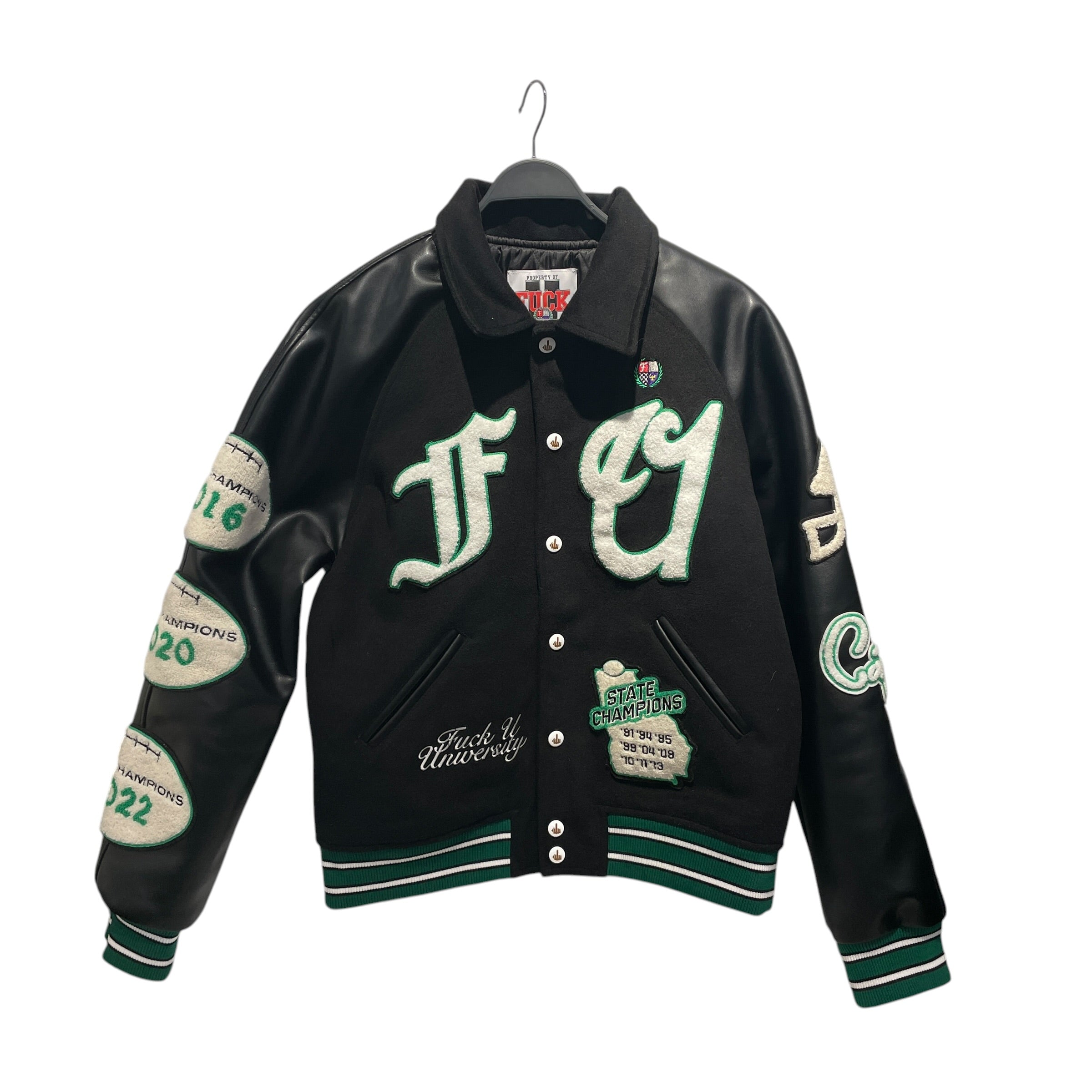 FU UNIVERSITY/Jacket/L/Wool/BLK/ view 1