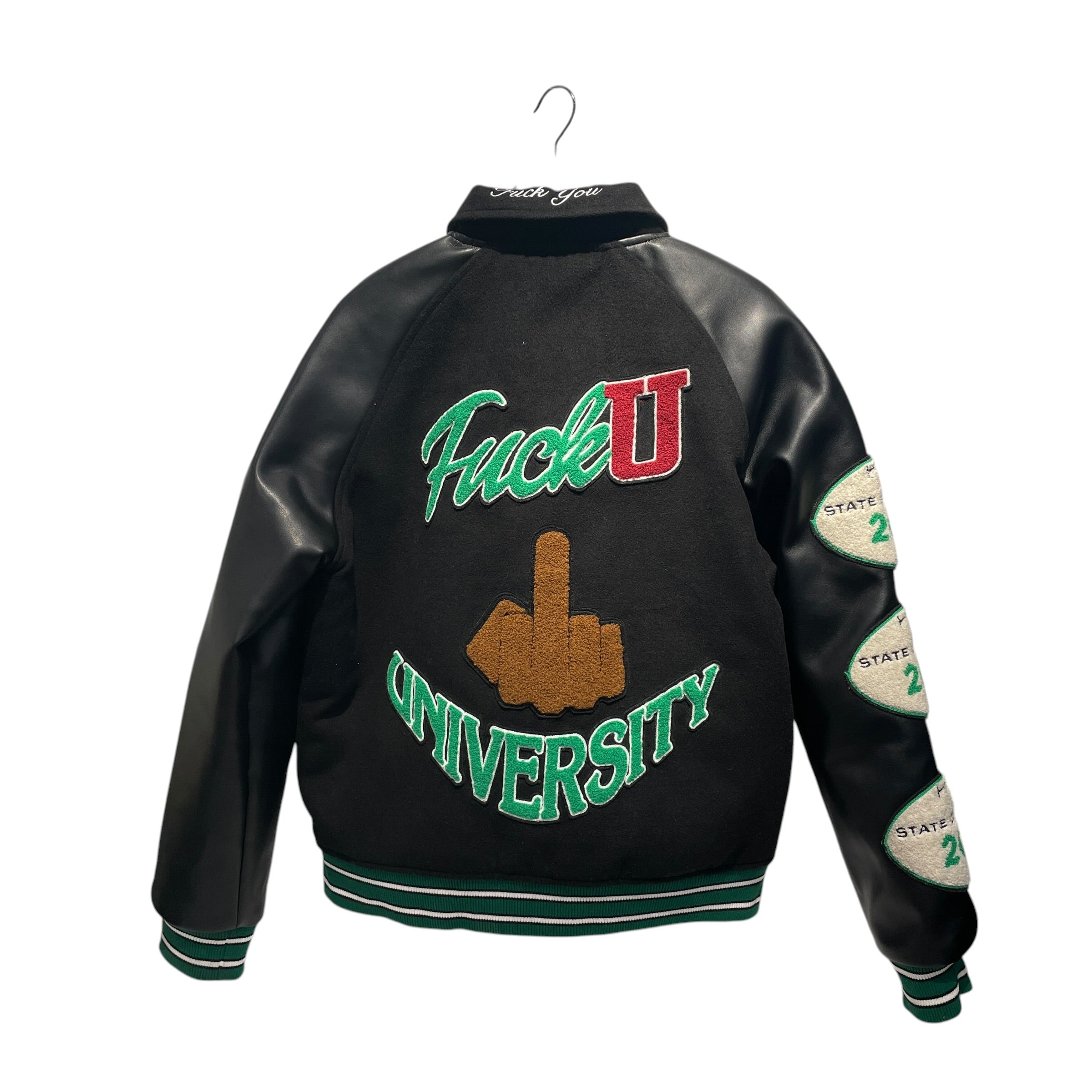 FU UNIVERSITY/Jacket/L/Wool/BLK/ view 2