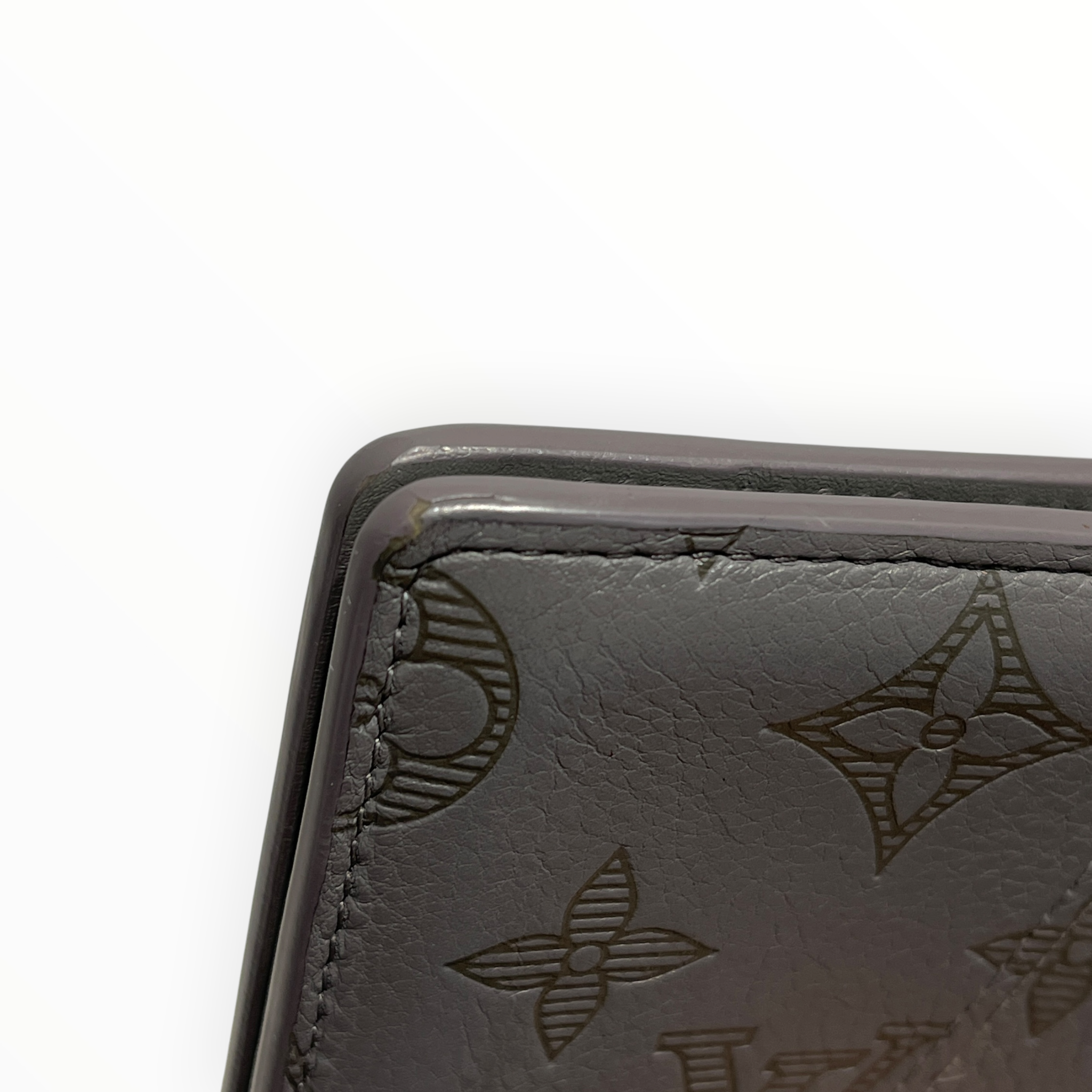 LOUIS VUITTON/Bifold Wallet/Monogram/Leather/GRY/M's/Calfskin Anthracite Gray LV view 4