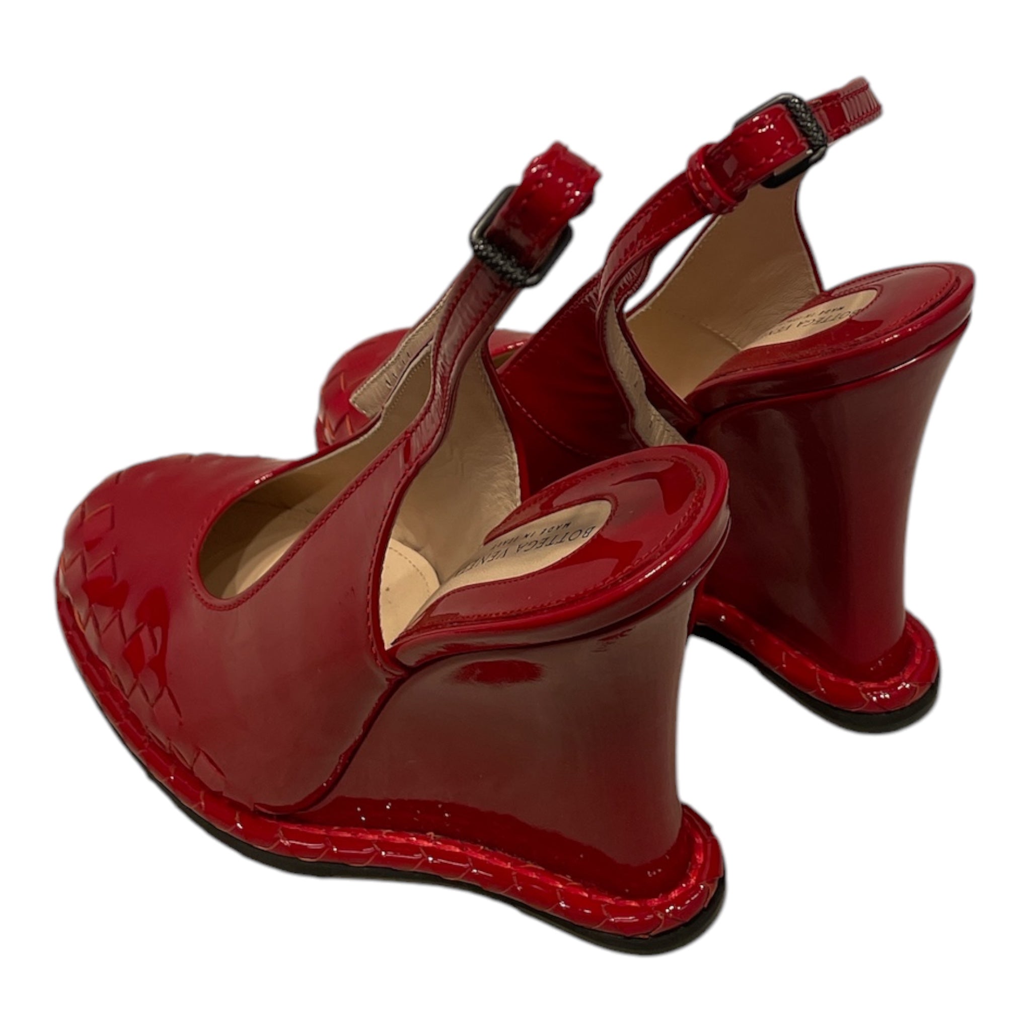 BOTTEGA VENETA/Heels/EU 39/Leather/RED/INTRECCIATO view 2