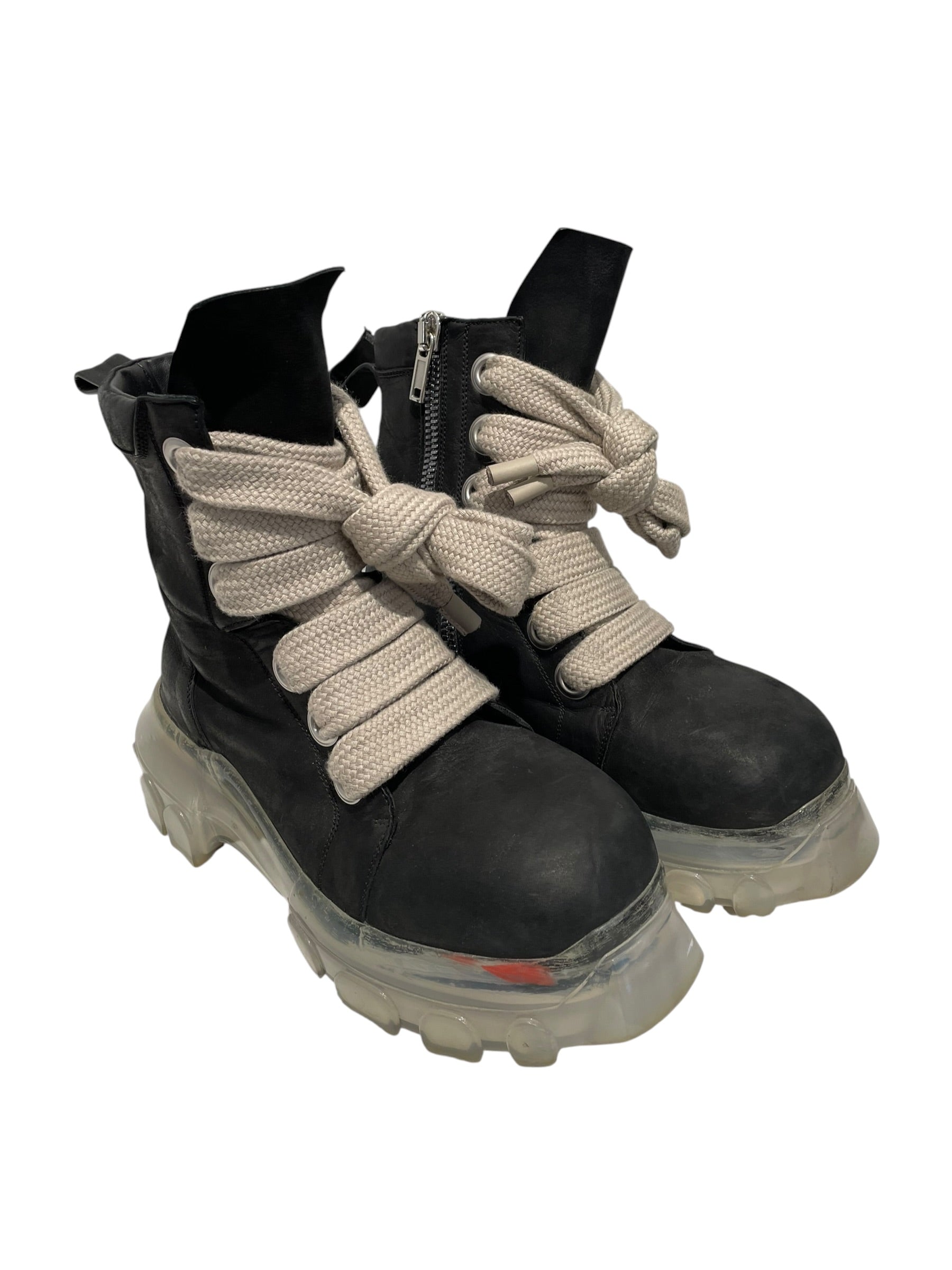 Rick Owens/Ankle Boots/EU 39/Leather/BLK/Jumbo Lace Tracktor Boot view 1