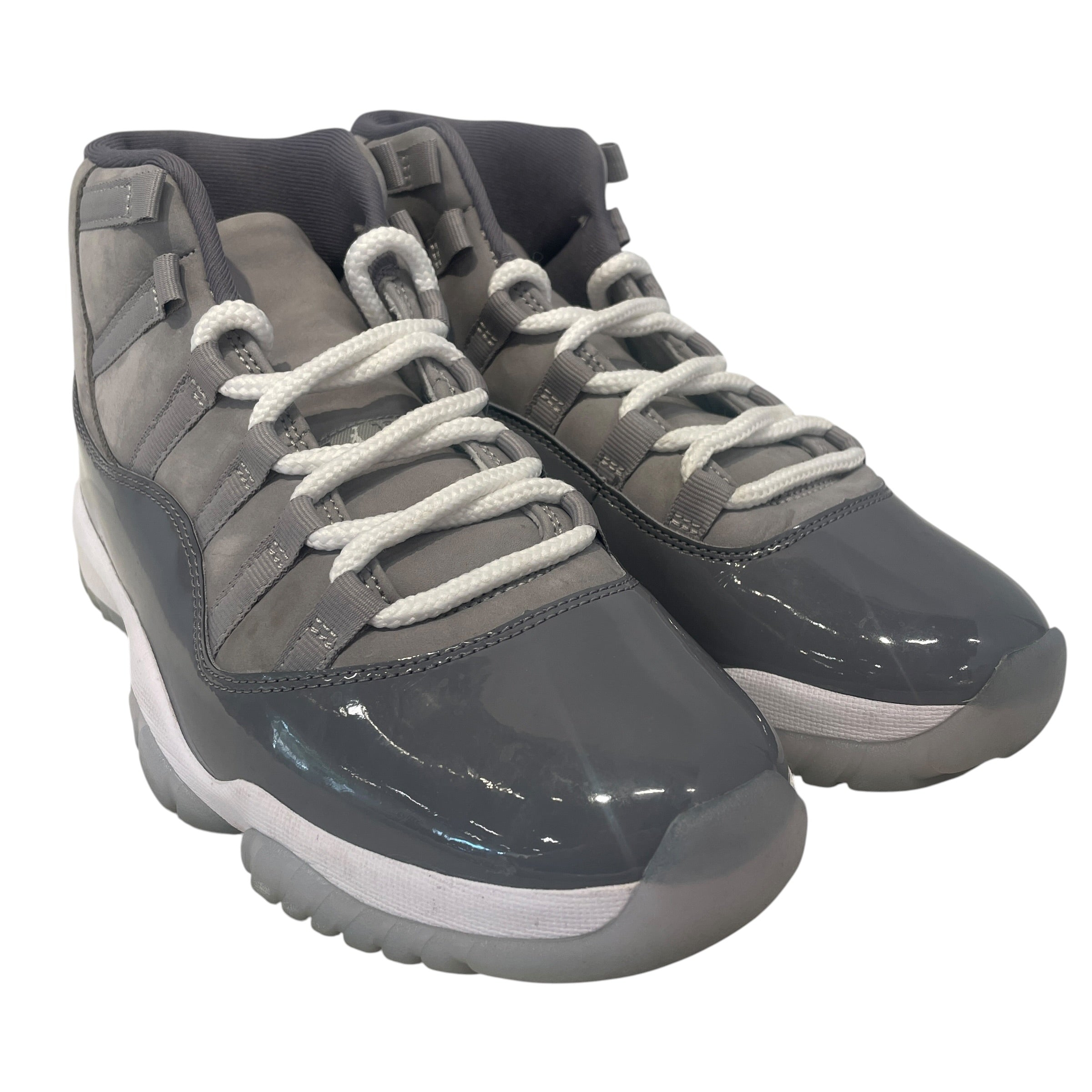 JORDAN BRAND/Hi-Sneakers/US 8.5/Leather/SLV/11 Retro Cool Grey view 1