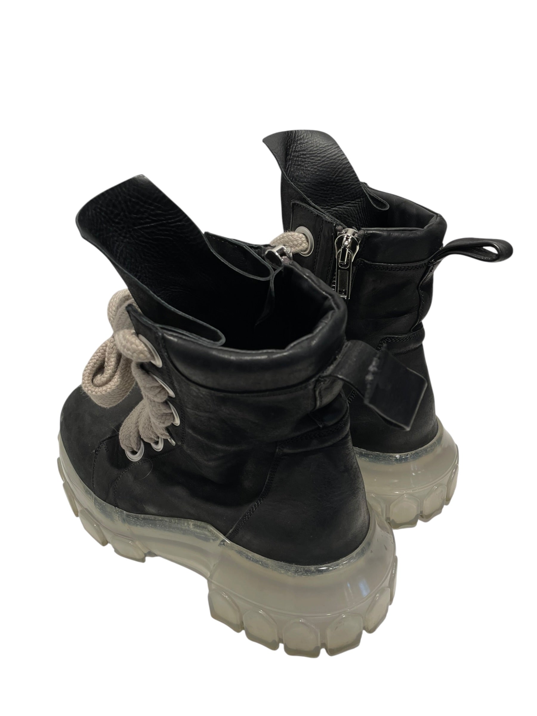Rick Owens/Ankle Boots/EU 39/Leather/BLK/Jumbo Lace Tracktor Boot view 2