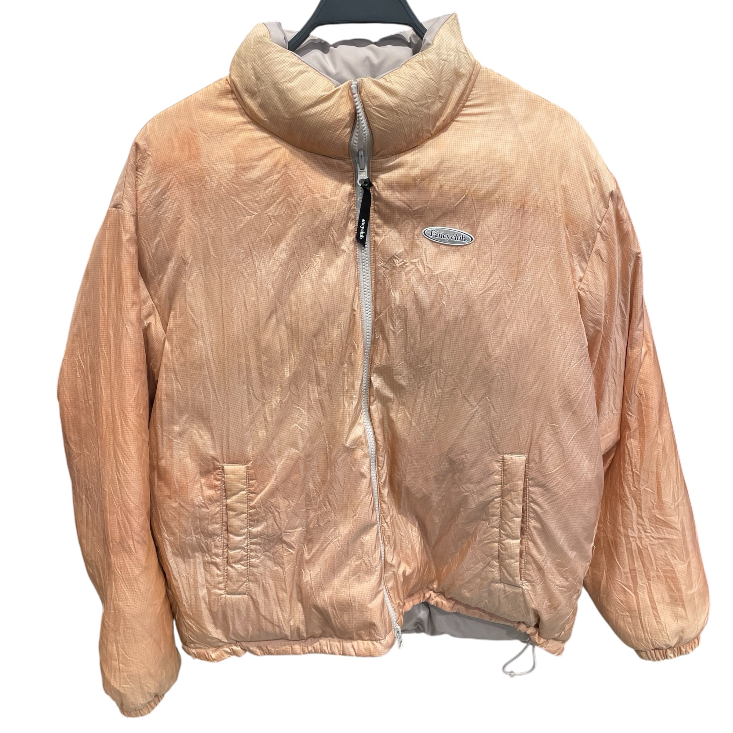 REVERSIBLE PUFFER FANCY/Puffer Jkt/M/Nylon/ORN/GRID PATTERN PUFFER view 1