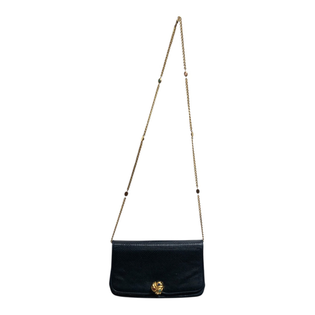Judith Leiber/Hand Bag/Leather/NVY/Clamp w/ Stones view 1