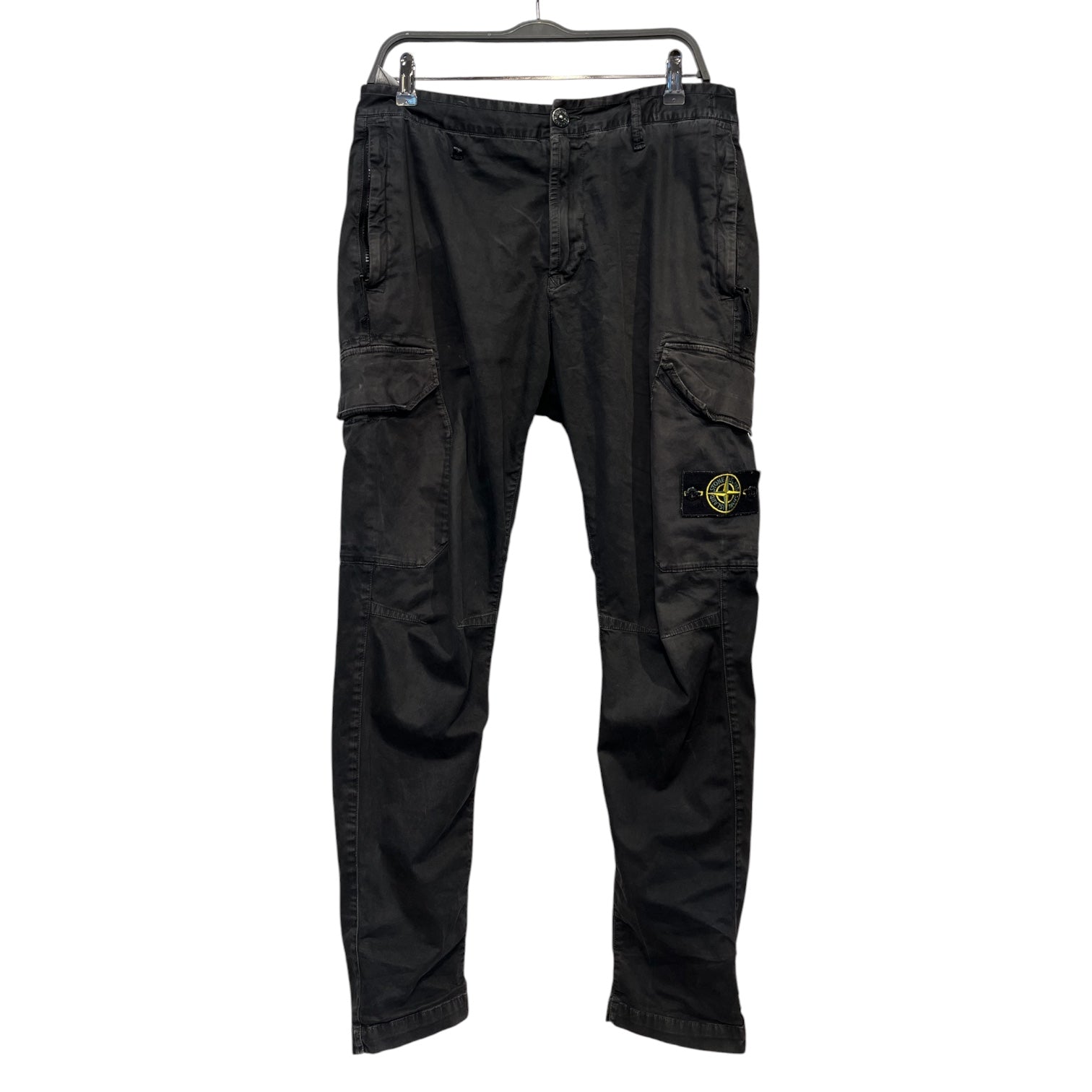 STONE ISLAND/Cargo Pants/Cotton/GRY/zipper pockets view 1