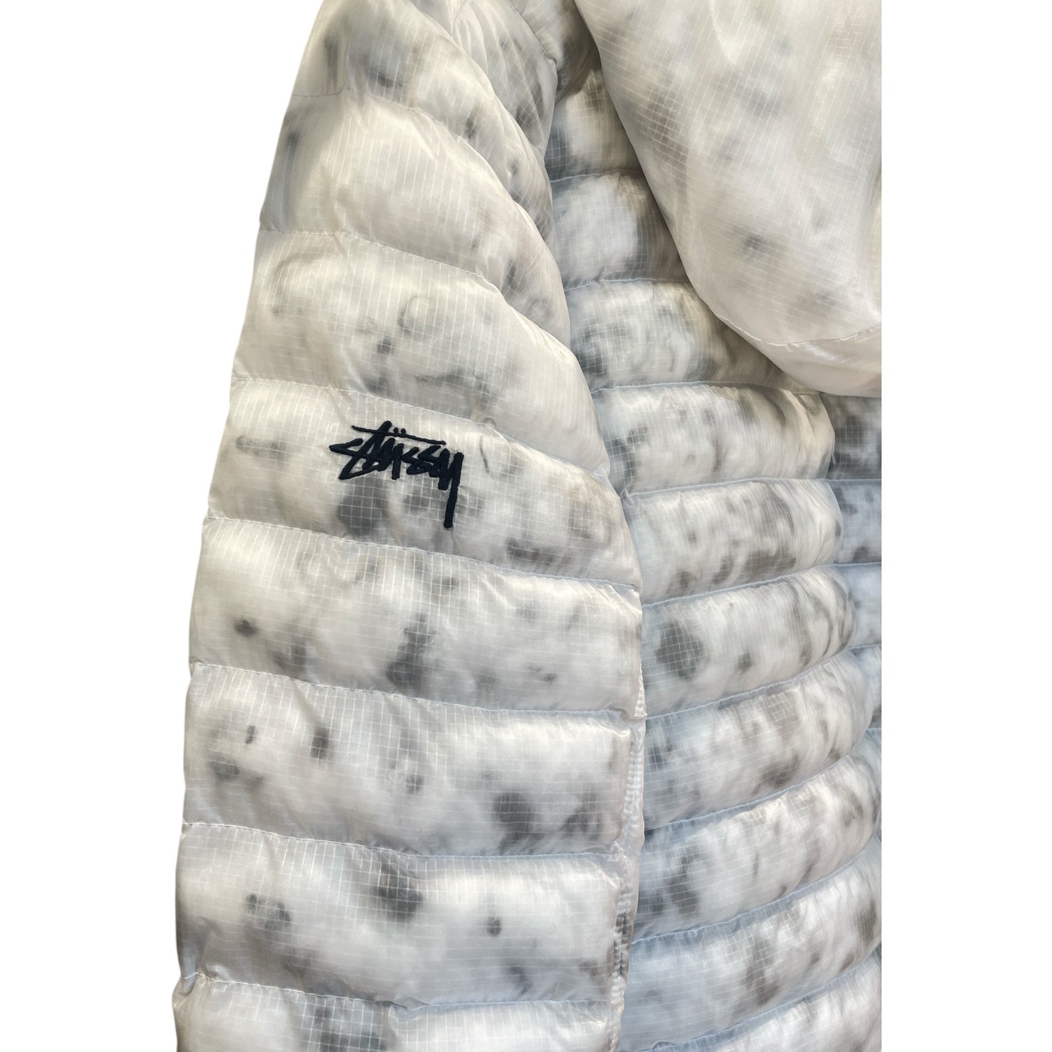 STUSSY/Puffer Jkt/L/Nylon/WHT/GRN SLEEVE view 3