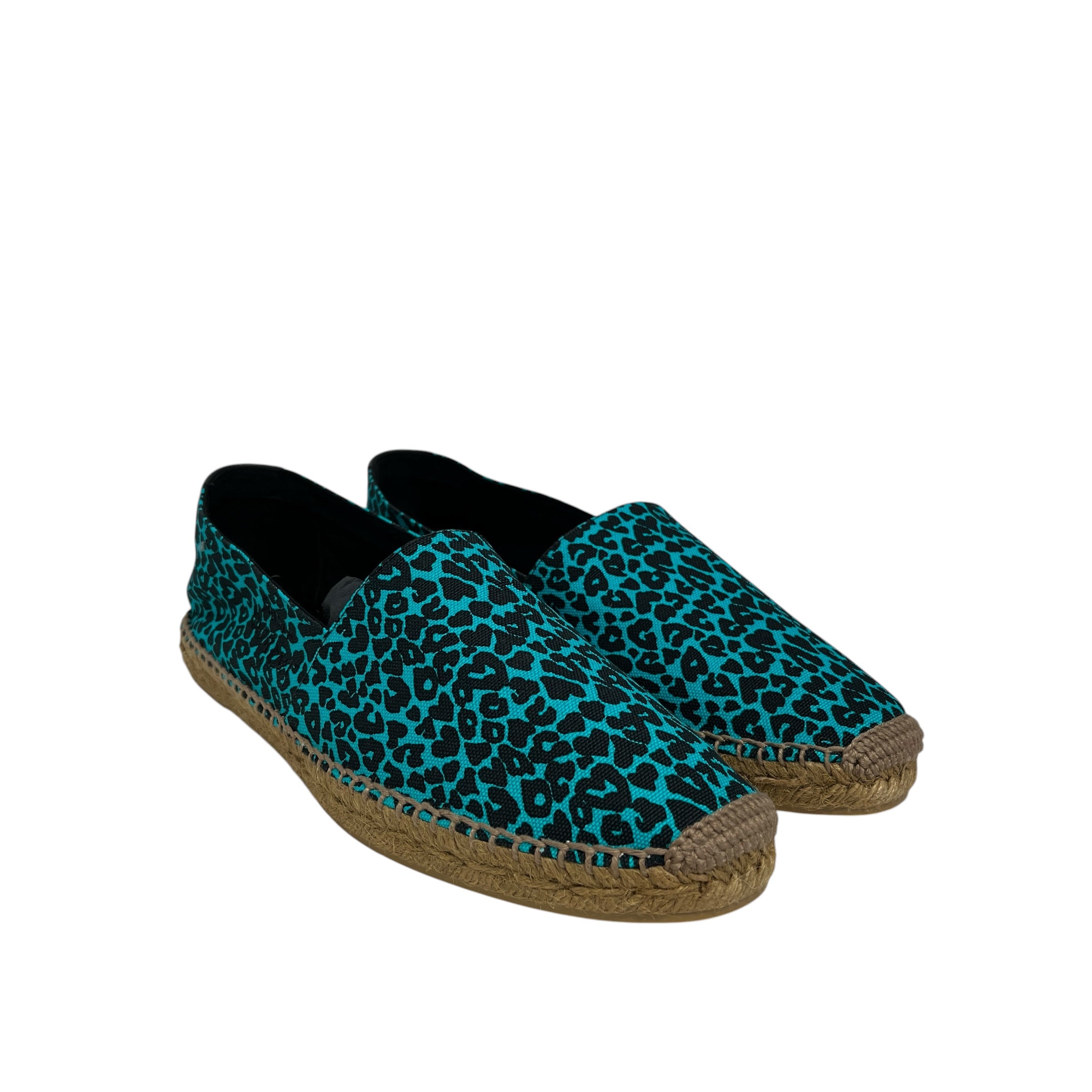 SAINT LAURENT/Espadrilles/EU 45/Leopard/Cotton/BLU/olona stampo view 1