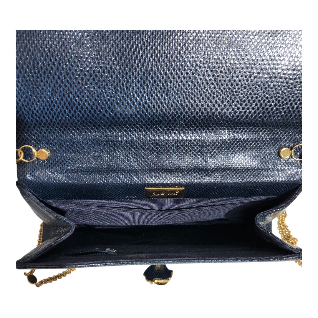 Judith Leiber/Hand Bag/Leather/NVY/Clamp w/ Stones view 5