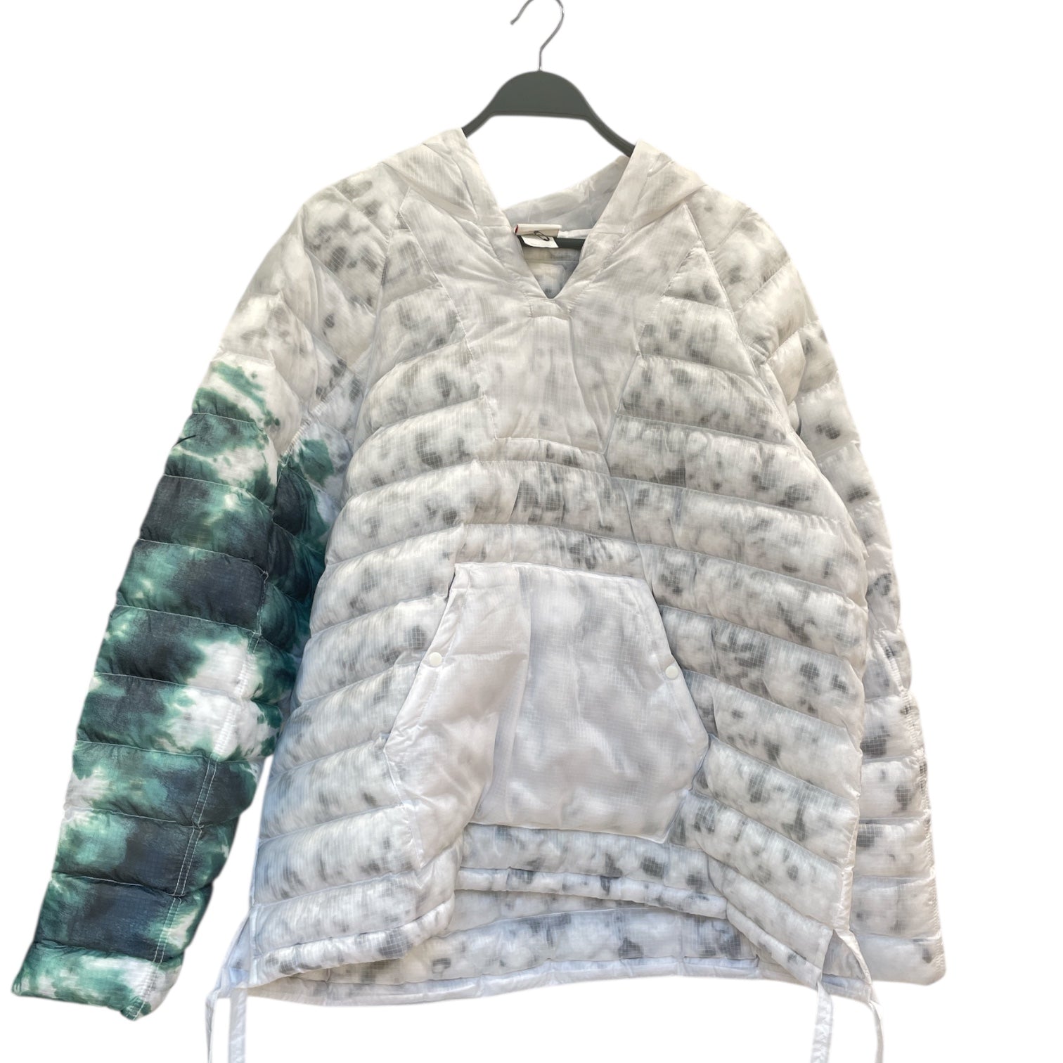 STUSSY/Puffer Jkt/L/Nylon/WHT/GRN SLEEVE view 1