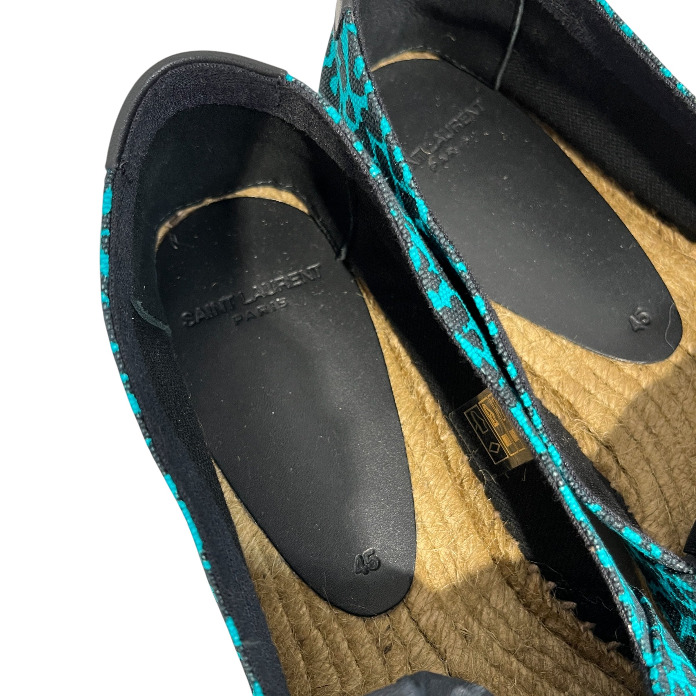 SAINT LAURENT/Espadrilles/EU 45/Leopard/Cotton/BLU/olona stampo view 3