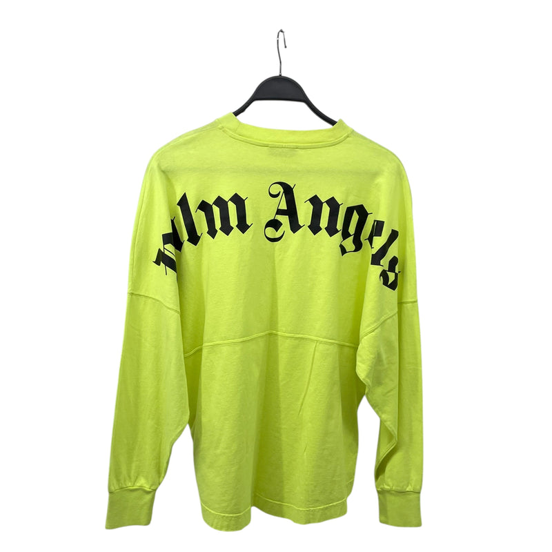 Palm Angels/LS T-Shirt/XS/Cotton/YEL/black palm angels writing