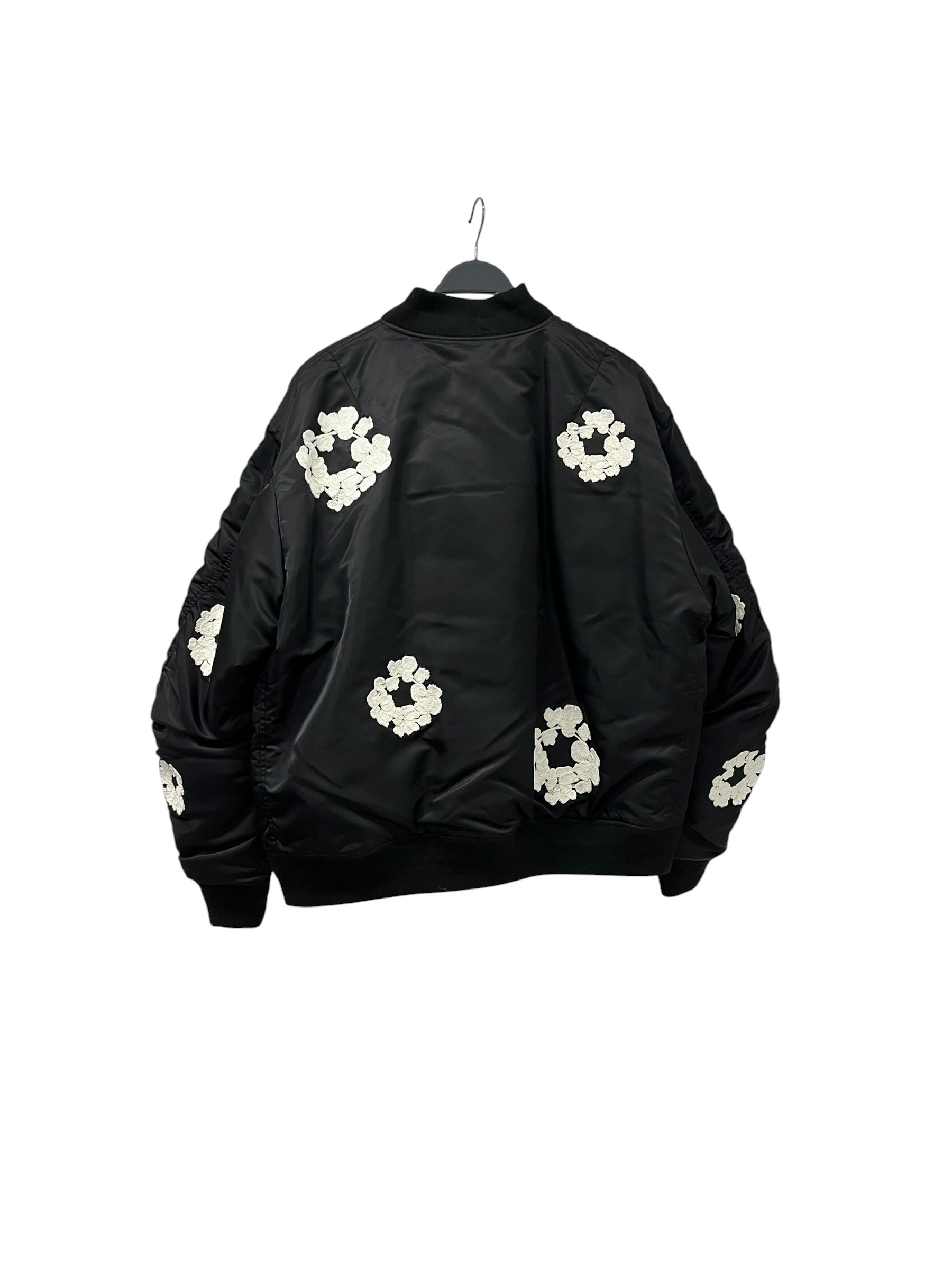 DENIM TEARS/Jacket/XL/Nylon/BLK/All Over Print/COTTON WREATH BOMBER view 2