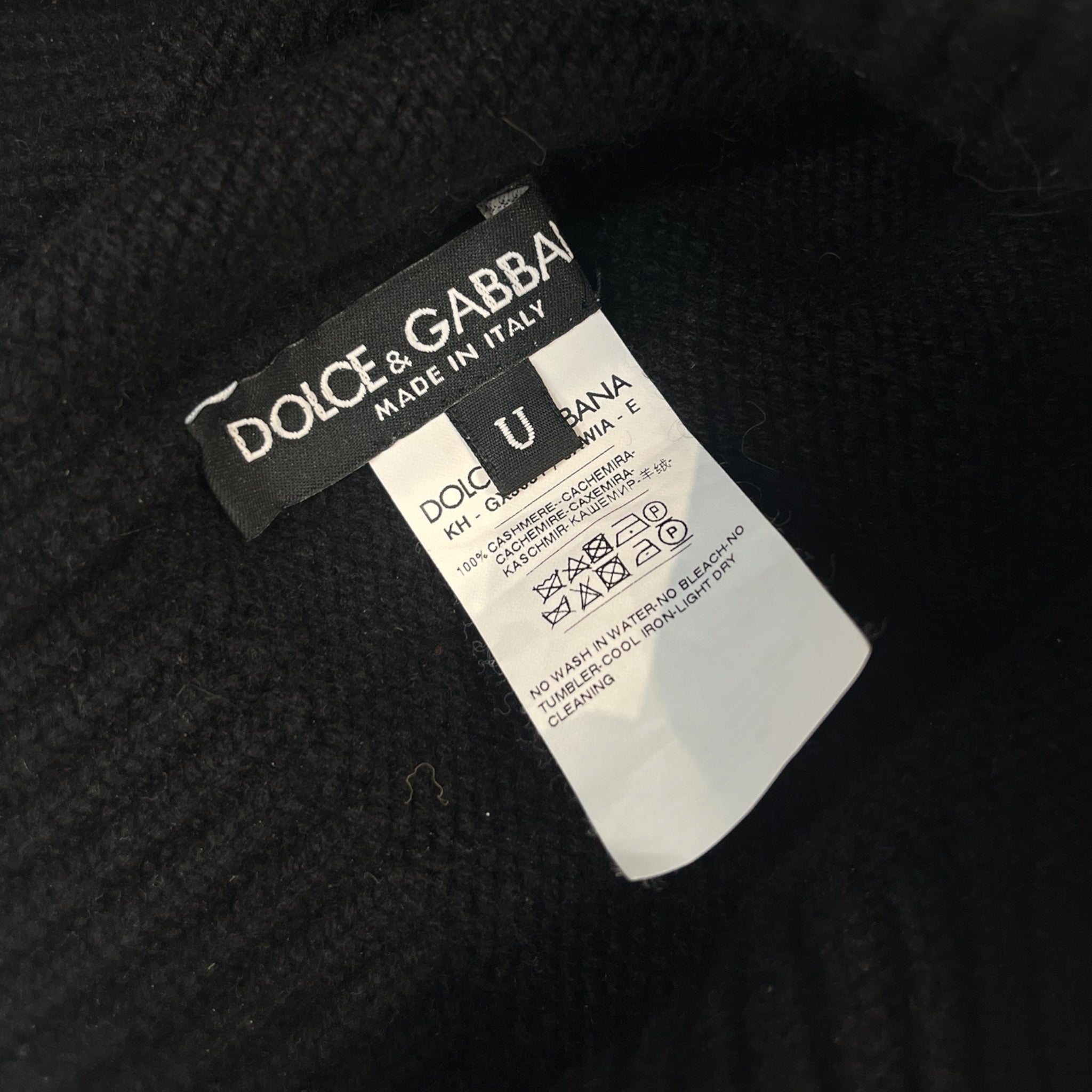 DOLCE&GABBANA/Beanie/Graphic/Cashmere/BLK/DG CROWN view 3