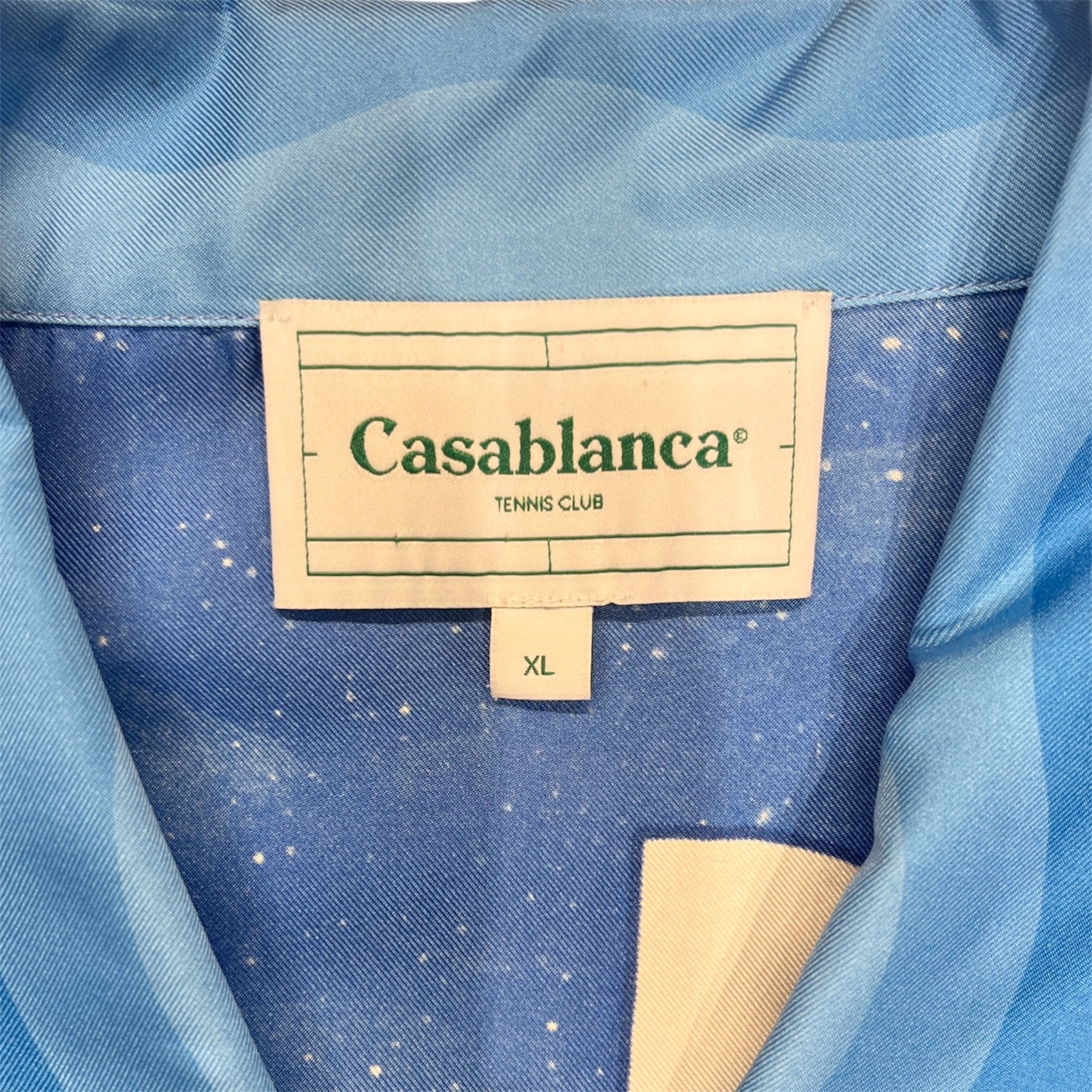 CASABLANCA/SS Shirt/XL/Silk/BLU/Graphic/CASA CAFE SUSHI/PANCAKES view 3