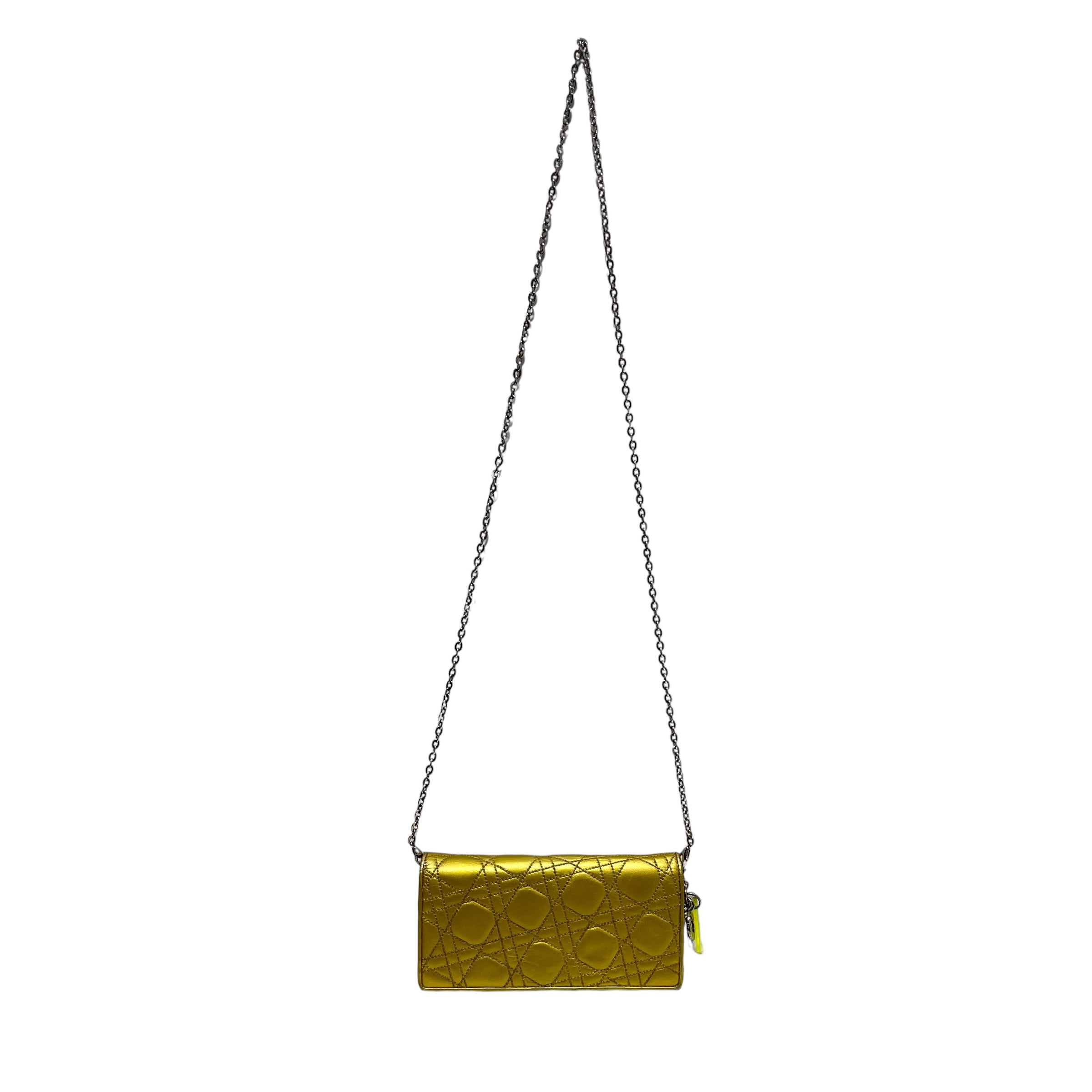 Christian Dior/Cross Body Bag/Lambskin/YEL/Lady dior clutch 02lu1111 view 1