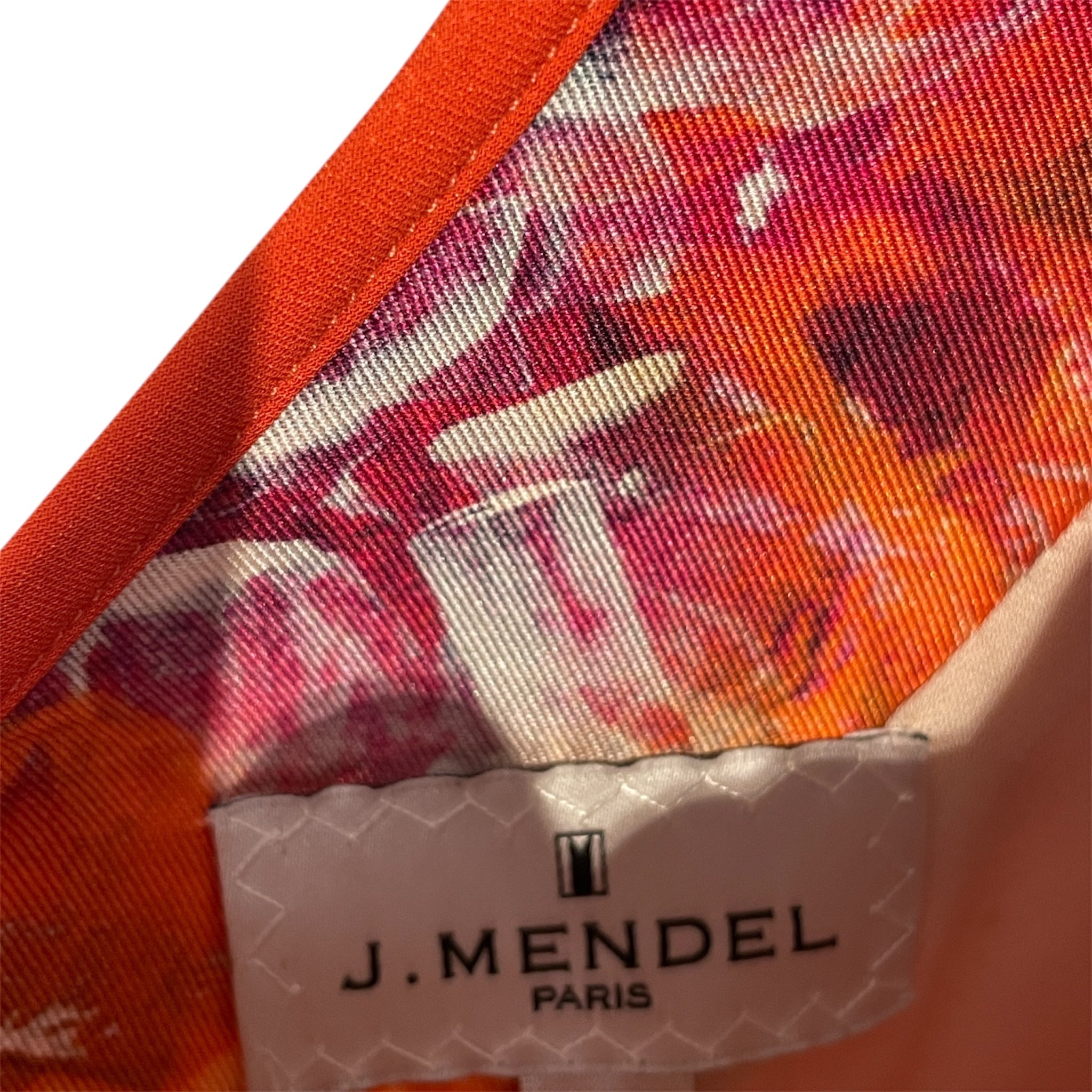 J . MENDEL/SL Dress/All Over Print/ORN/J MENDEL ORANGE DRESS view 3