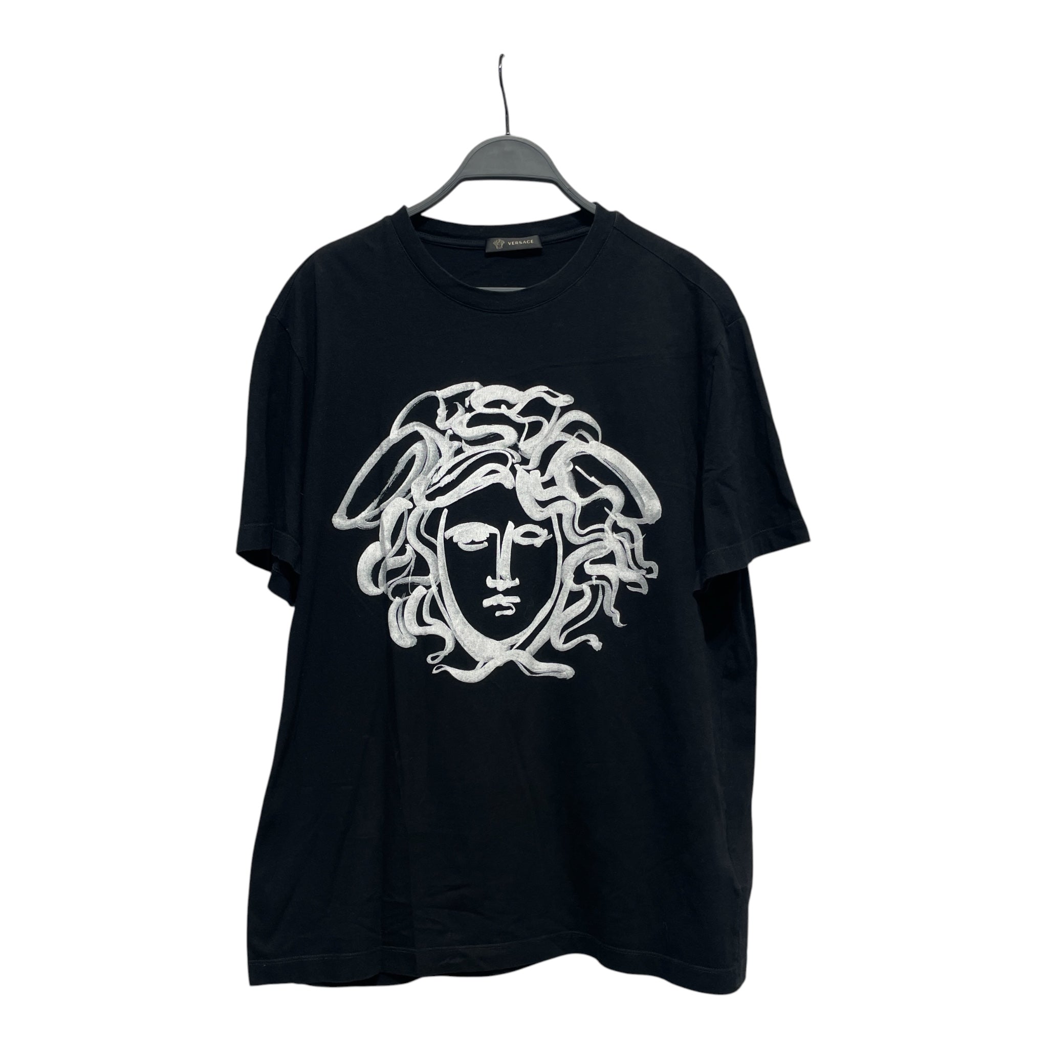 VERSACE/T-Shirt/M/Cotton/BLK/drawnmedusa view 1