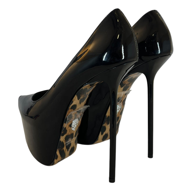 PHILIPP PLEIN/Heels/EU 37/Leather/BLK/platform high heels