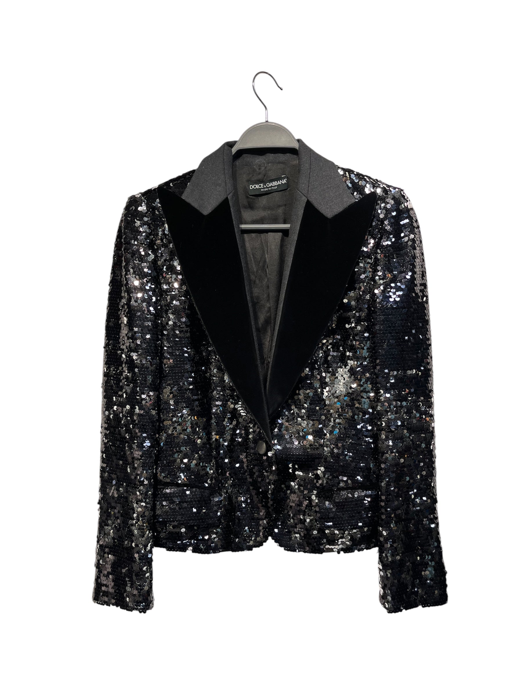 DOLCE&GABBANA/Tailored Jkt/S/Acrylic/BLK/sequen blazer view 1