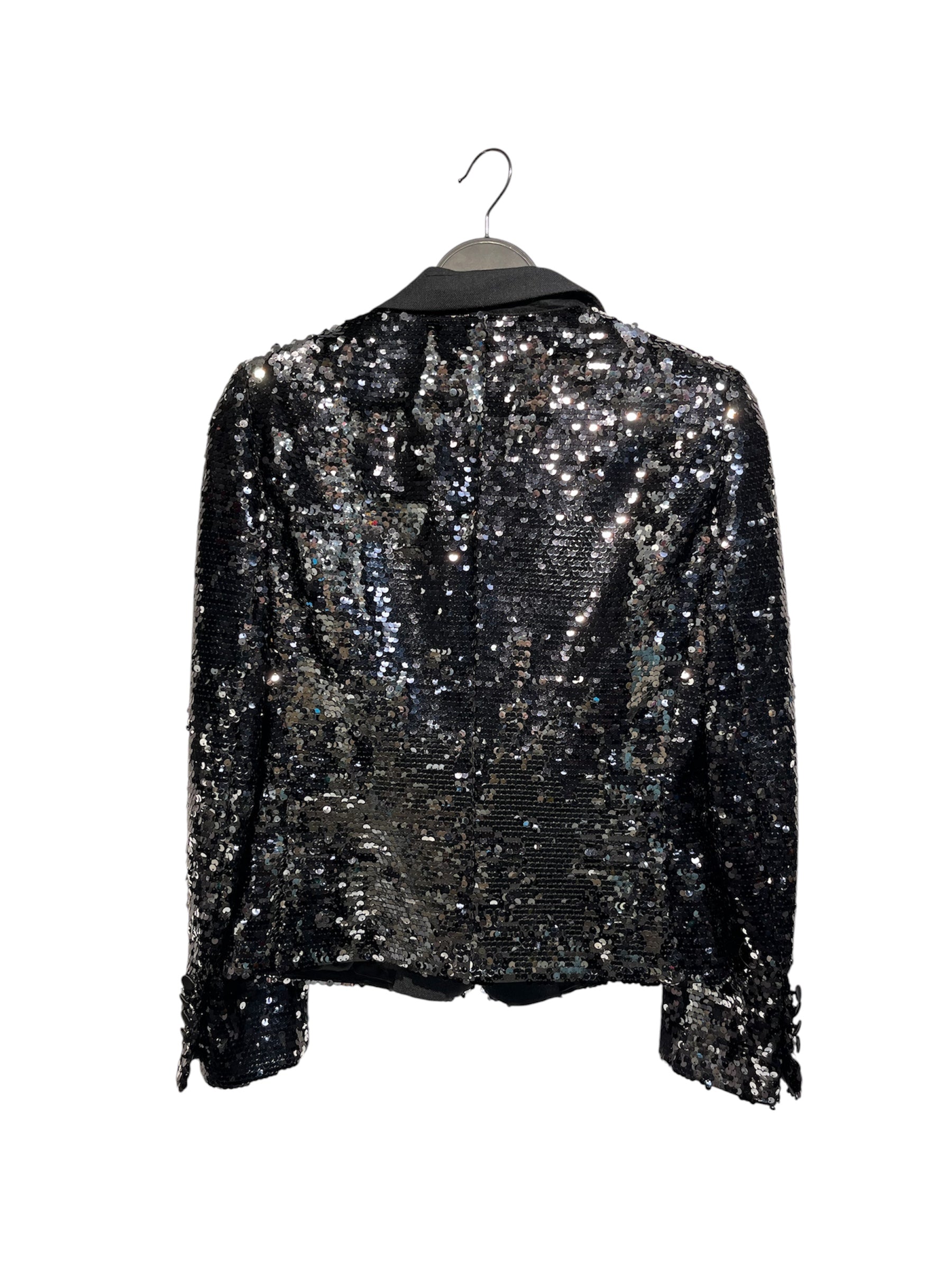 DOLCE&GABBANA/Tailored Jkt/S/Acrylic/BLK/sequen blazer view 2