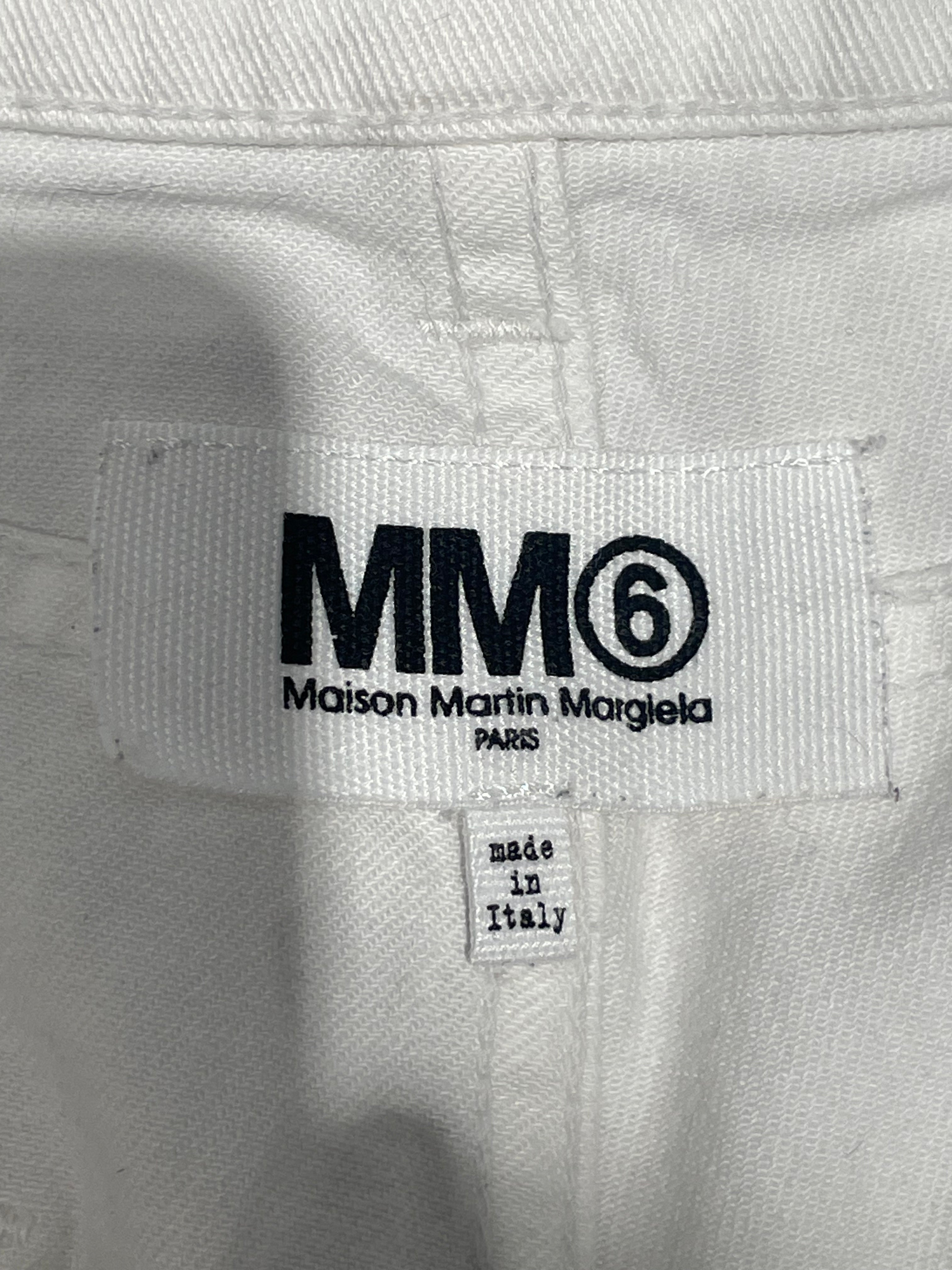 MM6/Skinny Pants/42/Denim/WHT/ view 3