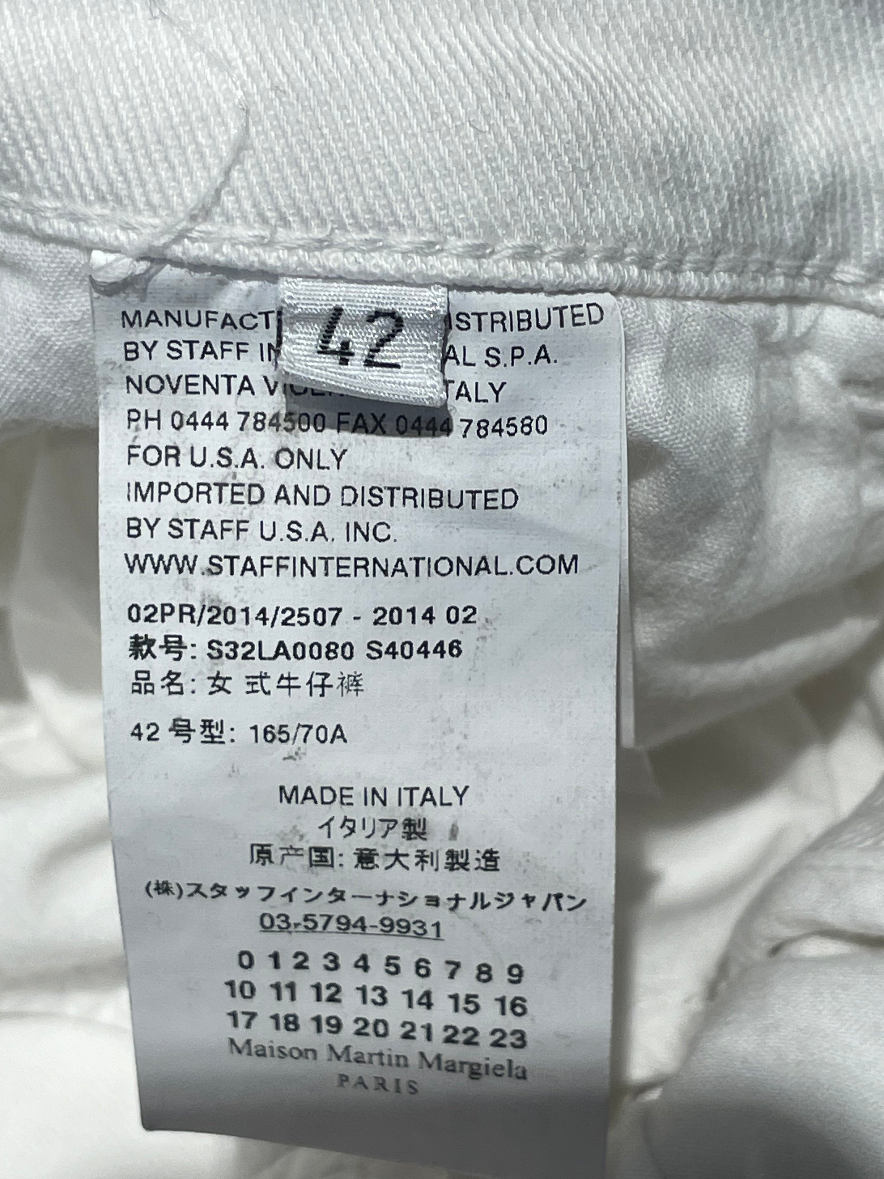 MM6/Skinny Pants/42/Denim/WHT/ view 4