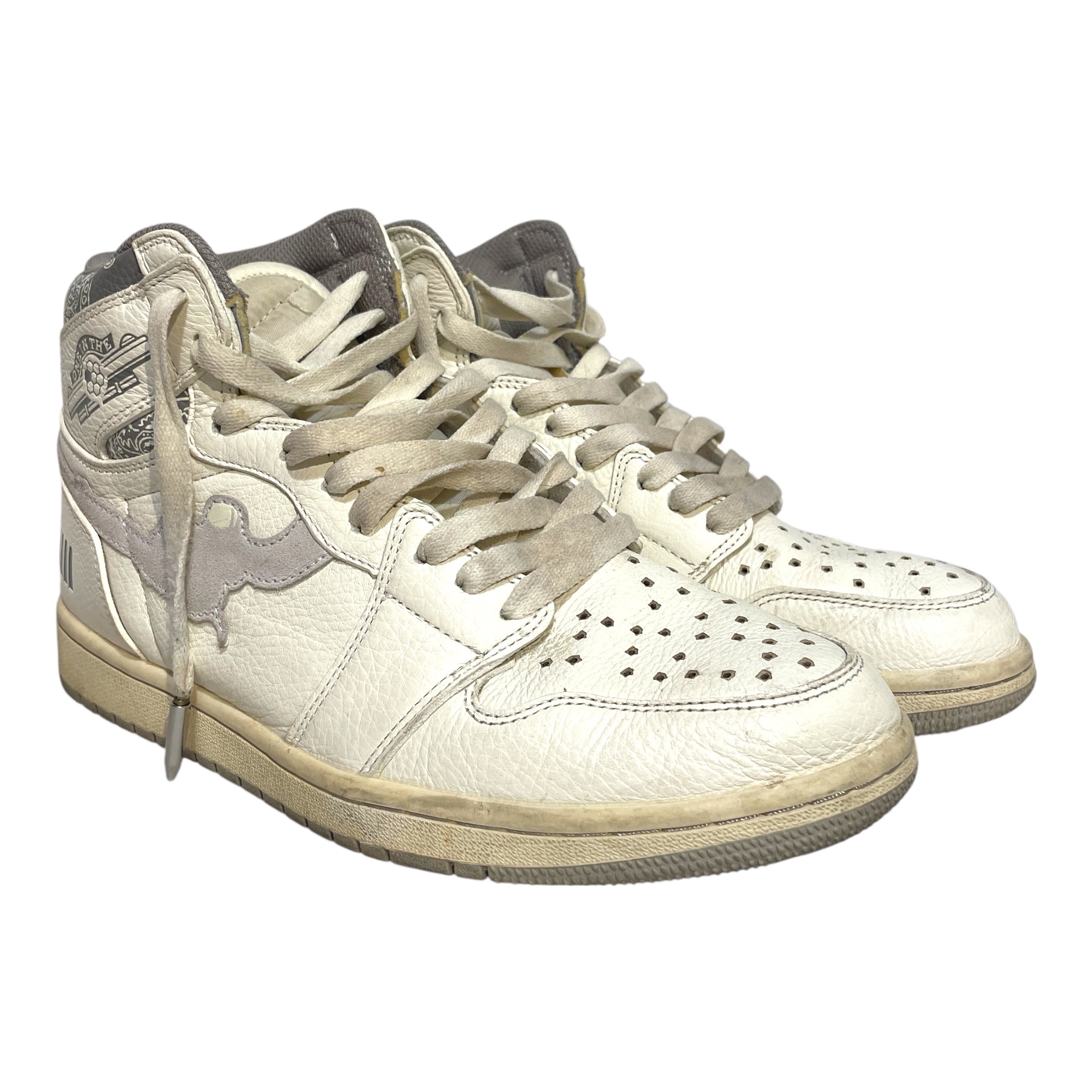 FUGAZI/Hi-Sneakers/US 10/Leather/WHT/Gunmetal Grey view 1