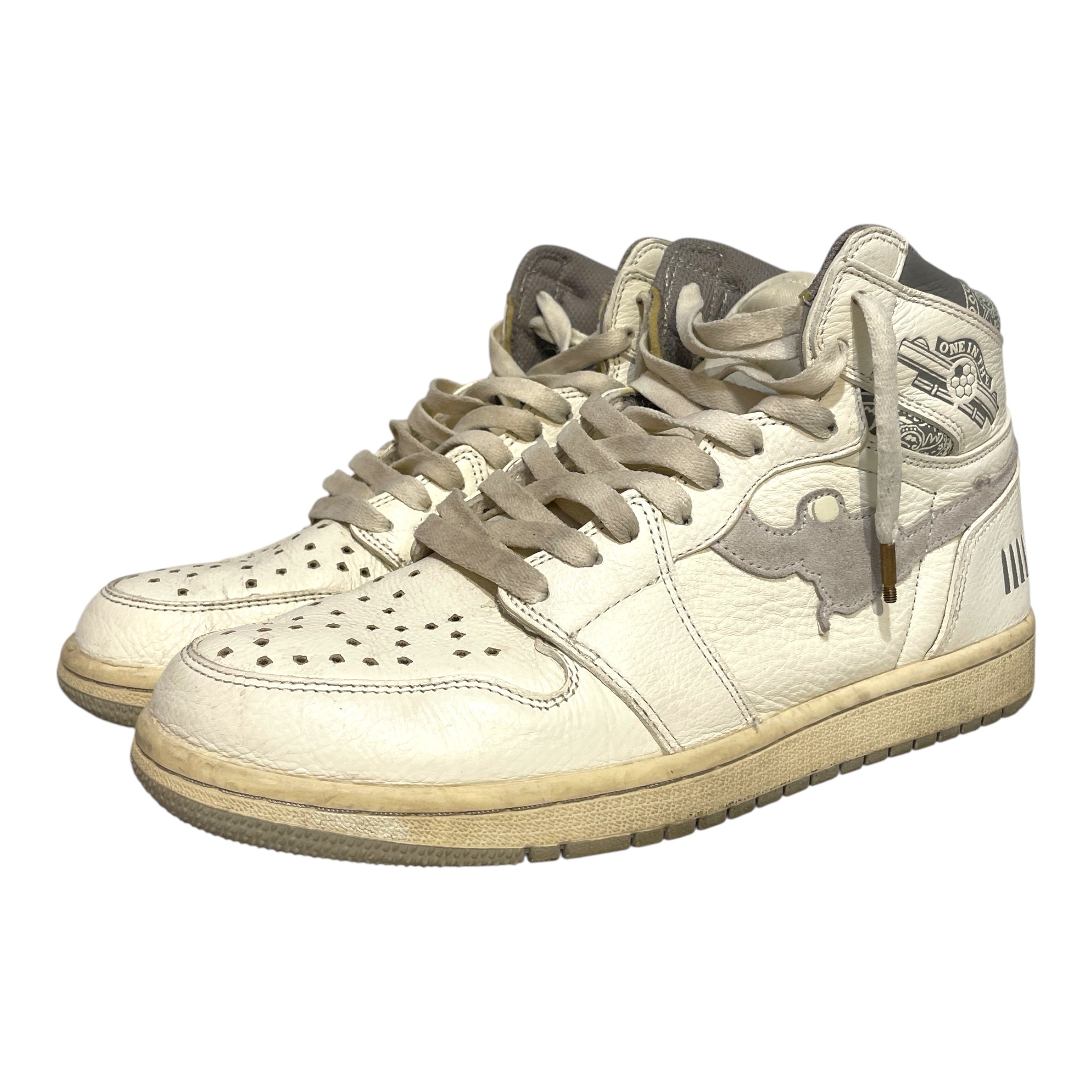 FUGAZI/Hi-Sneakers/US 10/Leather/WHT/Gunmetal Grey view 2