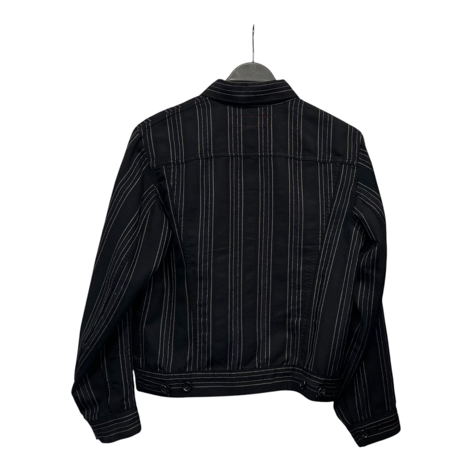JUNYA WATANABE COMME des GARCONS MAN/Levi's/LS Shirt/S/BLK/Stripe/pinstripe cotton/wool blend view 2