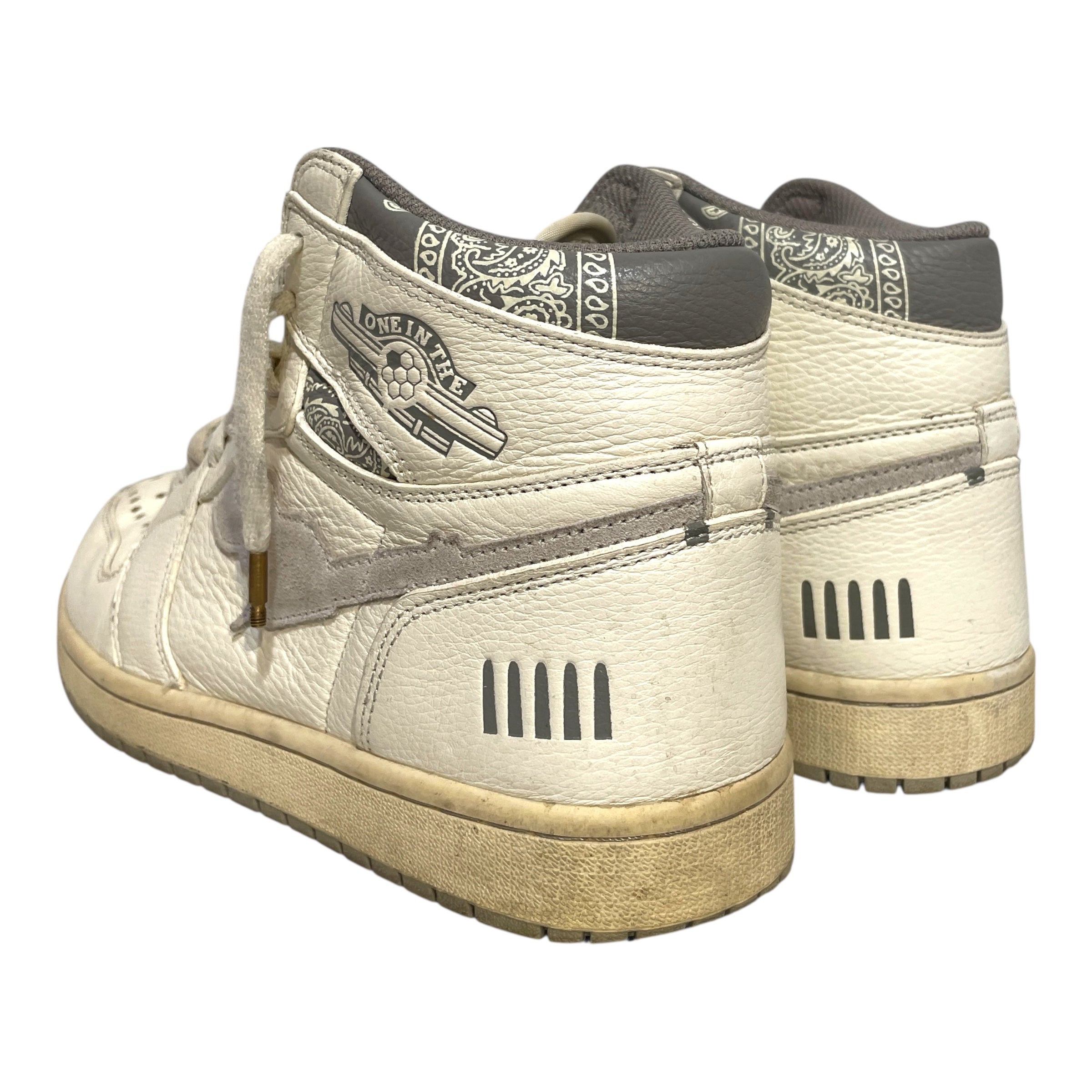 FUGAZI/Hi-Sneakers/US 10/Leather/WHT/Gunmetal Grey view 3