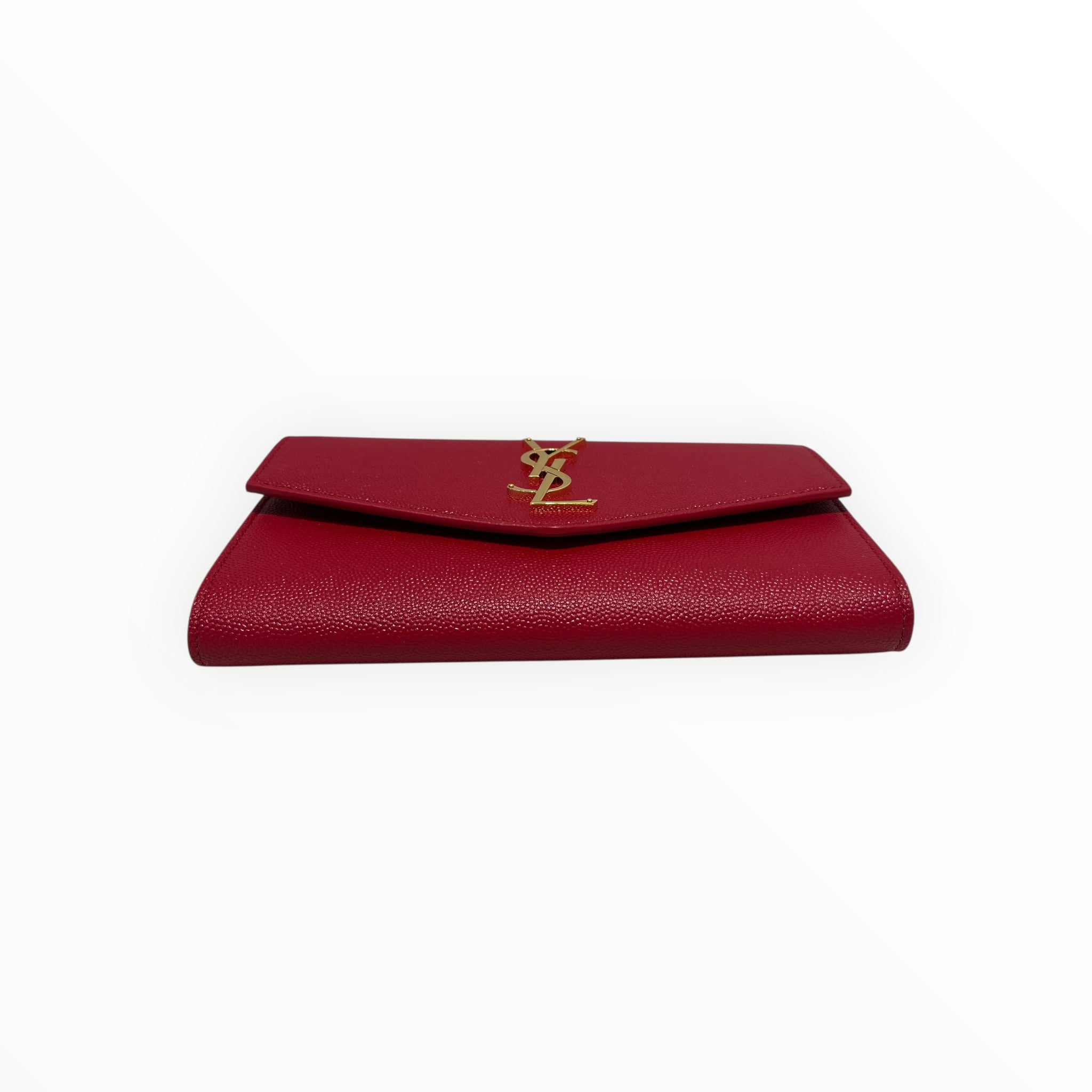 SAINT LAURENT/Cross Body Bag/Leather/RED/UPTOWN GOLD CHAIN WALLET GRAIN view 3