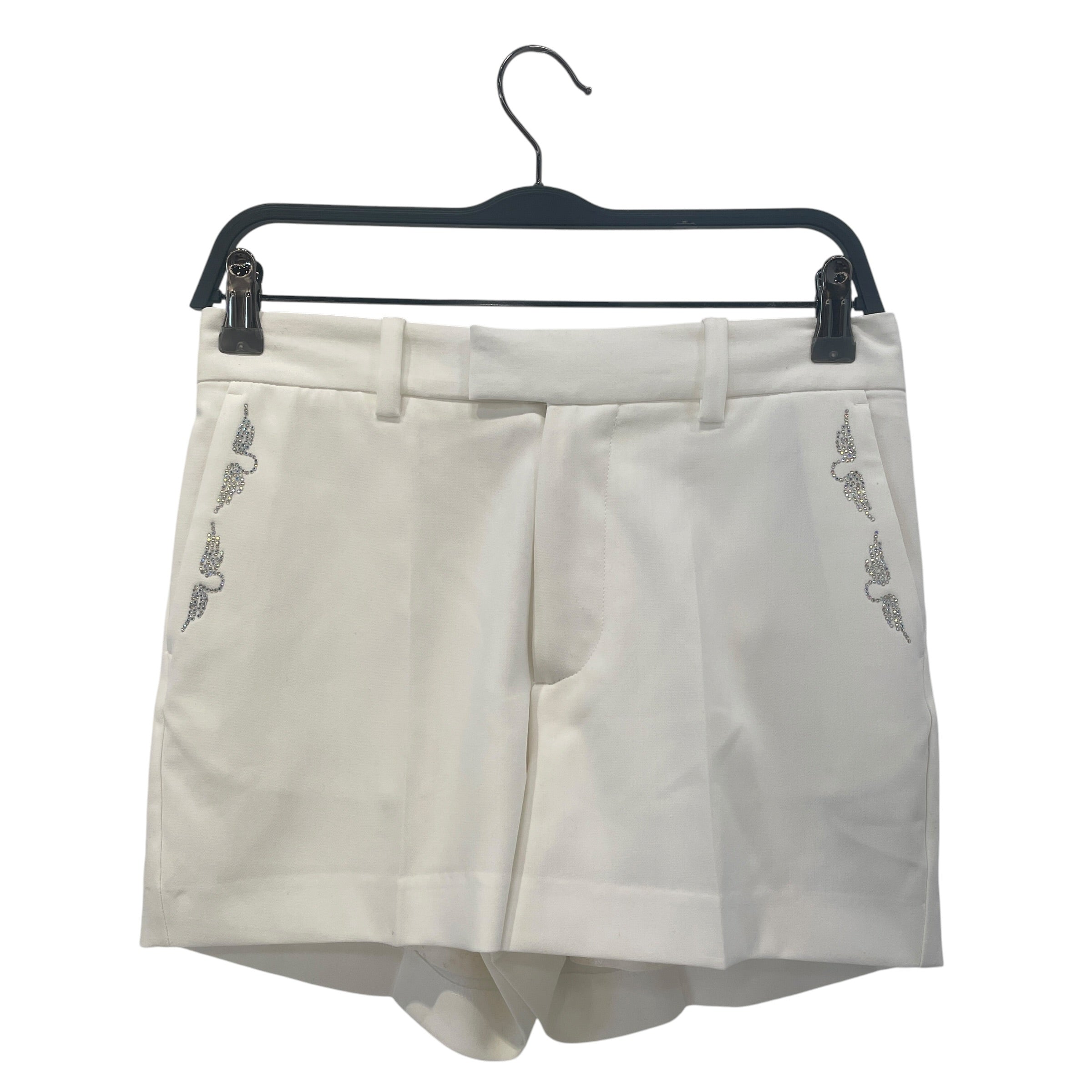 Zadig&Voltaire/Shorts/34/Polyester/WHT/DATE STRASS WINGS view 1