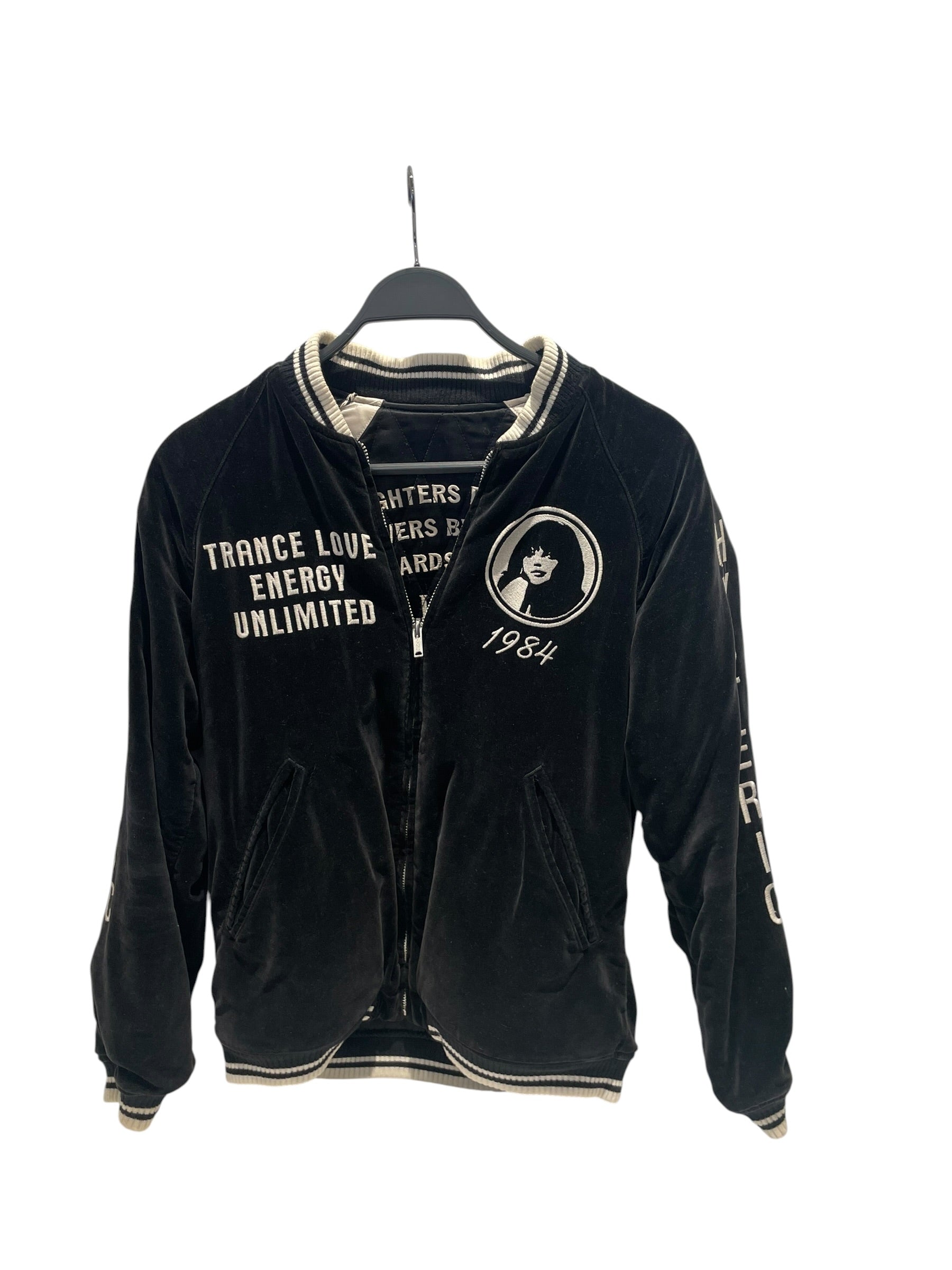 HYSTERIC GLAMOUR/Baseball Jkt/FREE/Leather/BLK/1984 sukajan reversible view 1