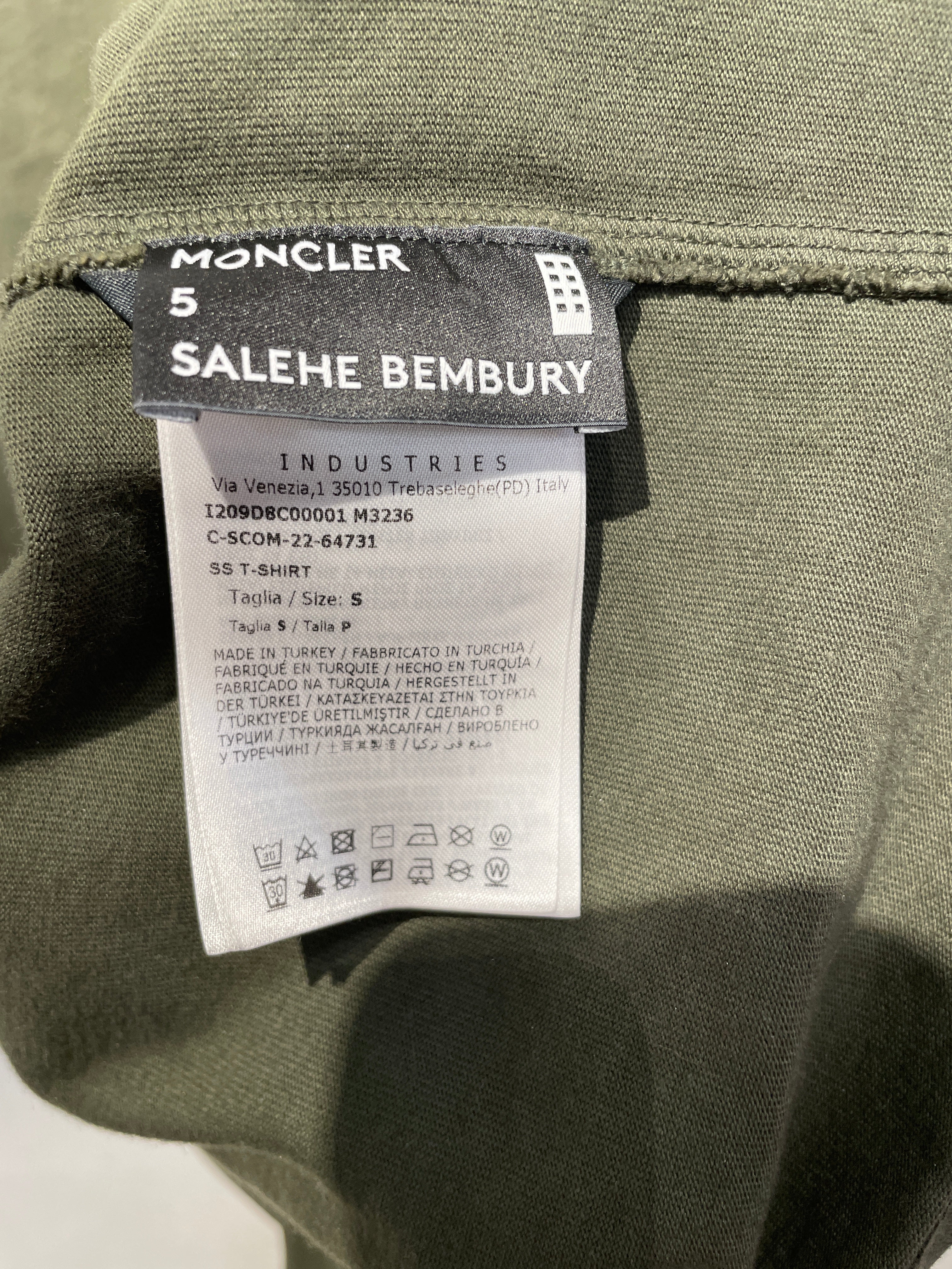 MONCLER/T-Shirt/S/Cotton/GRN/SALEHE BEMBURY view 3