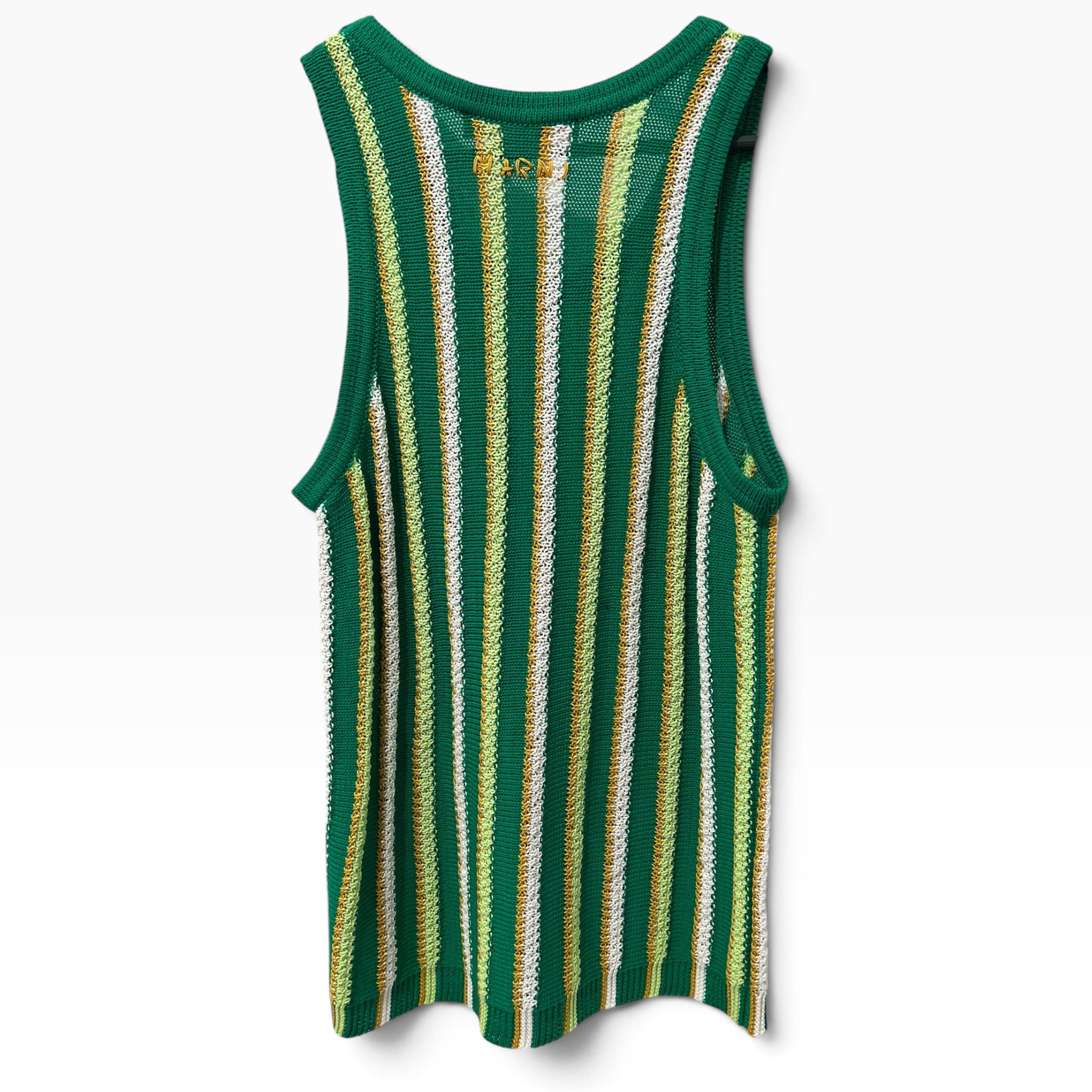 MARNI/Tank Top/46/Cotton/GRN/Stripe/CROCHET KNIT TANK view 2