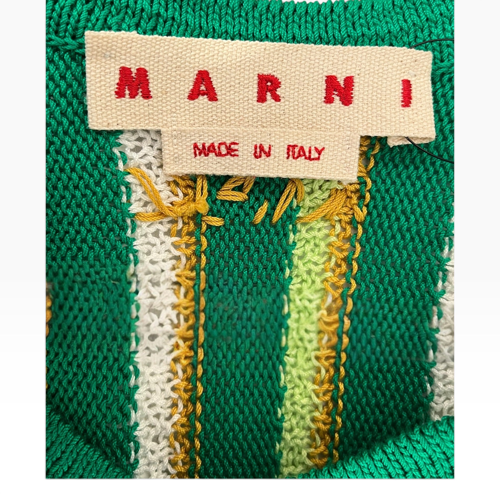 MARNI/Tank Top/46/Cotton/GRN/Stripe/CROCHET KNIT TANK view 3