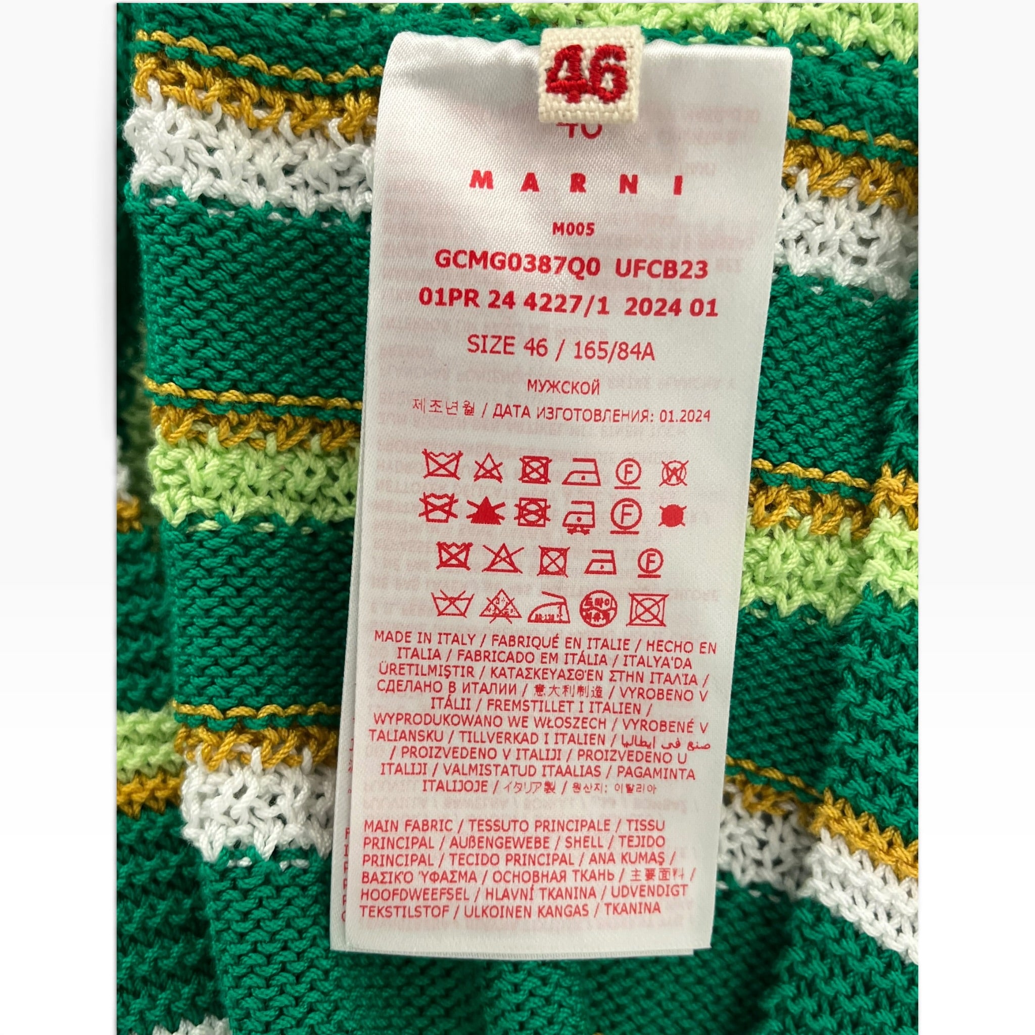 MARNI/Tank Top/46/Cotton/GRN/Stripe/CROCHET KNIT TANK view 4