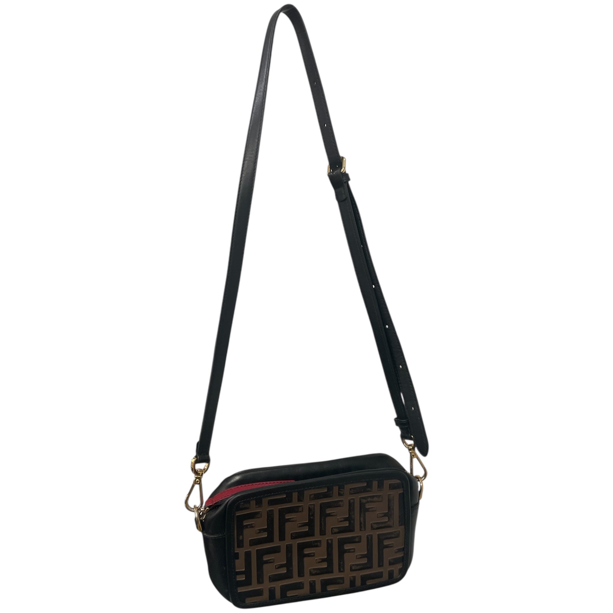 FENDI/Cross Body Bag/Leather/BLK/ENTRUPY#6RGQRDV/ FRONT MONOGRA view 1