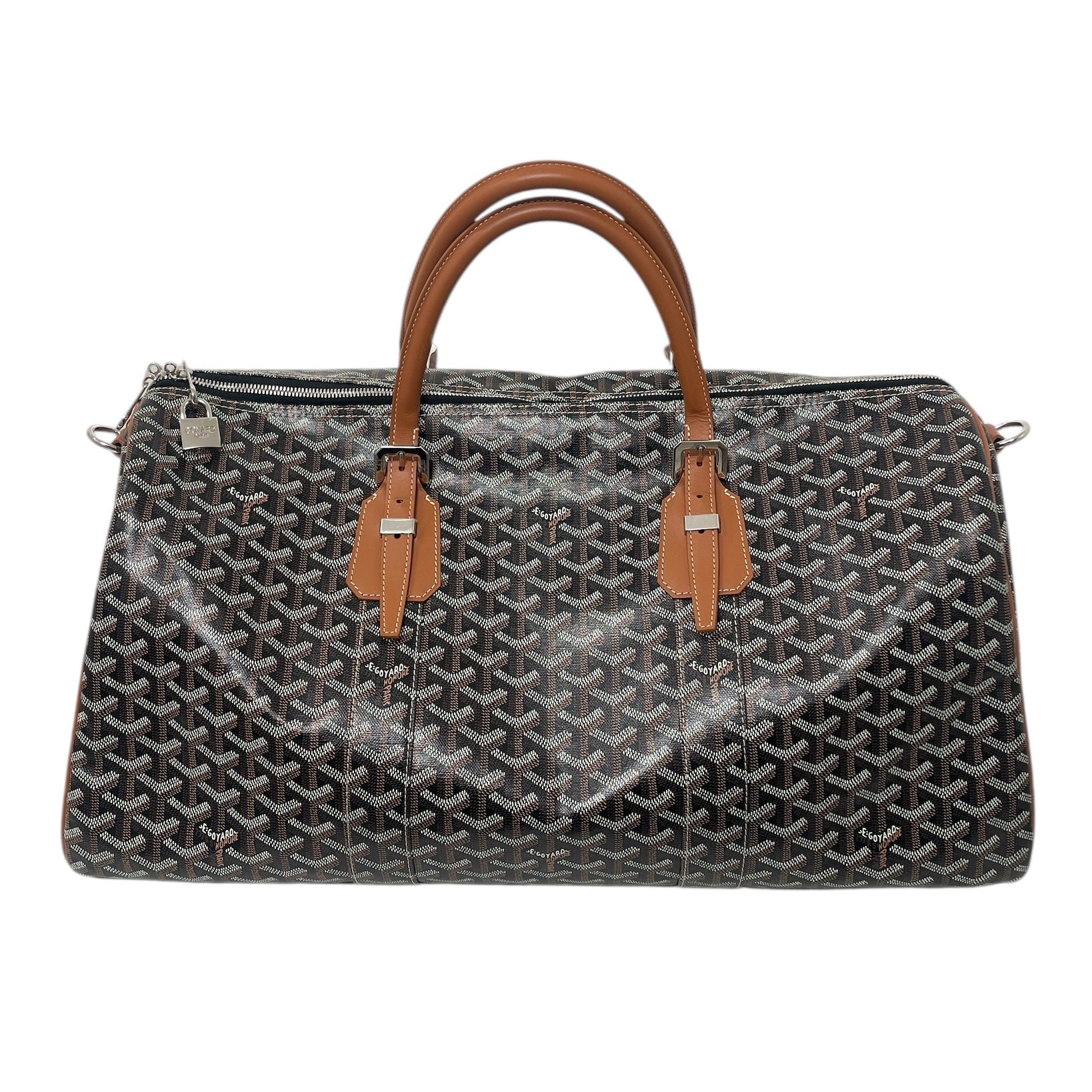 GOYARD/Boston Bag/Monogram/Leather/BLK/BOSTON 50 DUFFLE BAG view 2