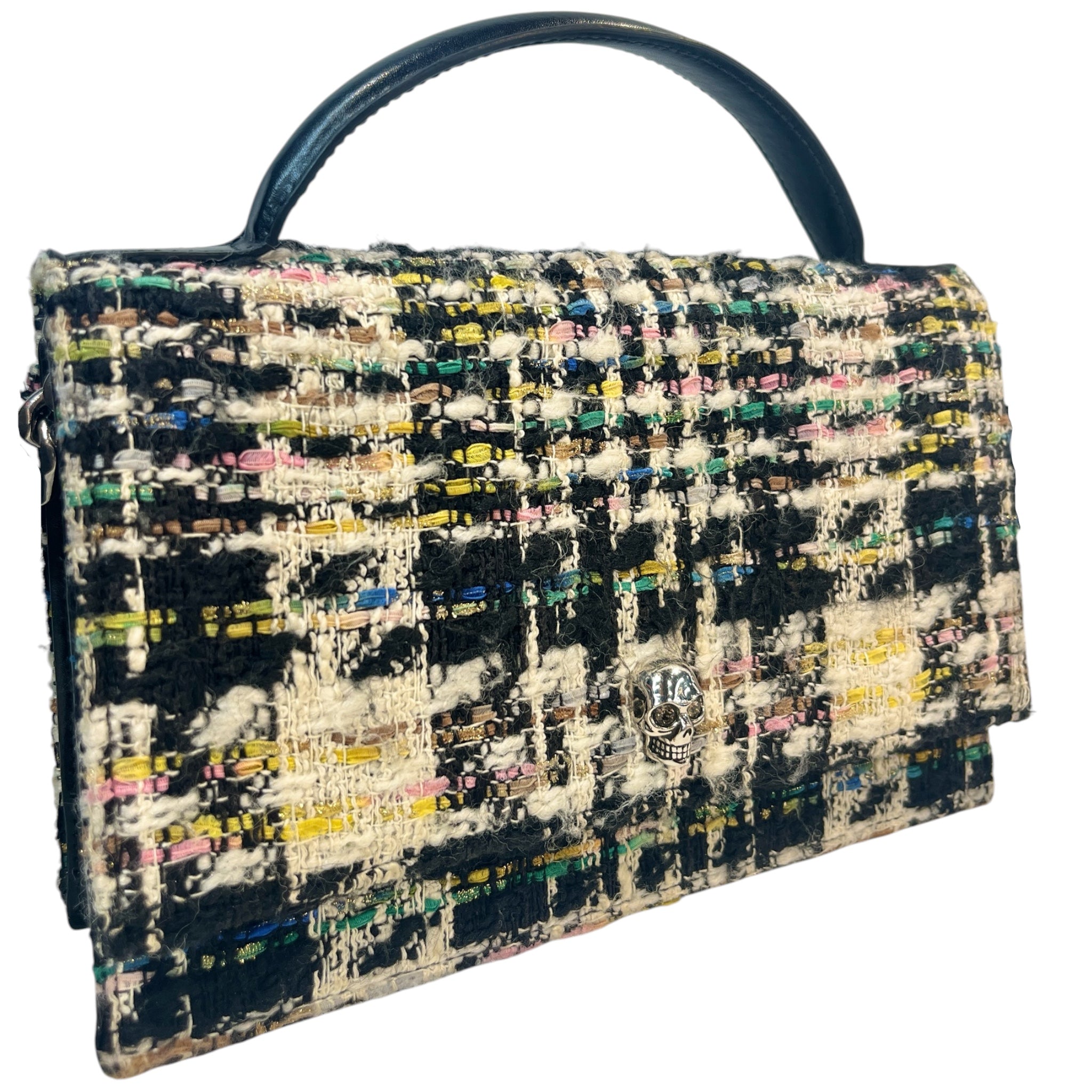 Alexander McQueen/Hand Bag/Glen Check/MLT/TWEED SKULL SHOULDER BAG view 6