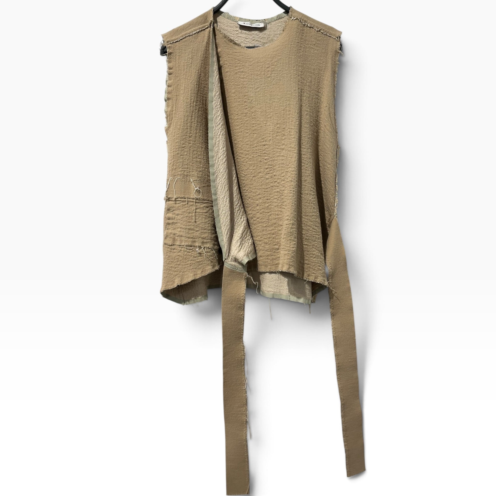 JW ANDERSON(J.W.ANDERSON)/Vest/2/Wool/CRM/FRONT TIE SMOCK VEST view 1